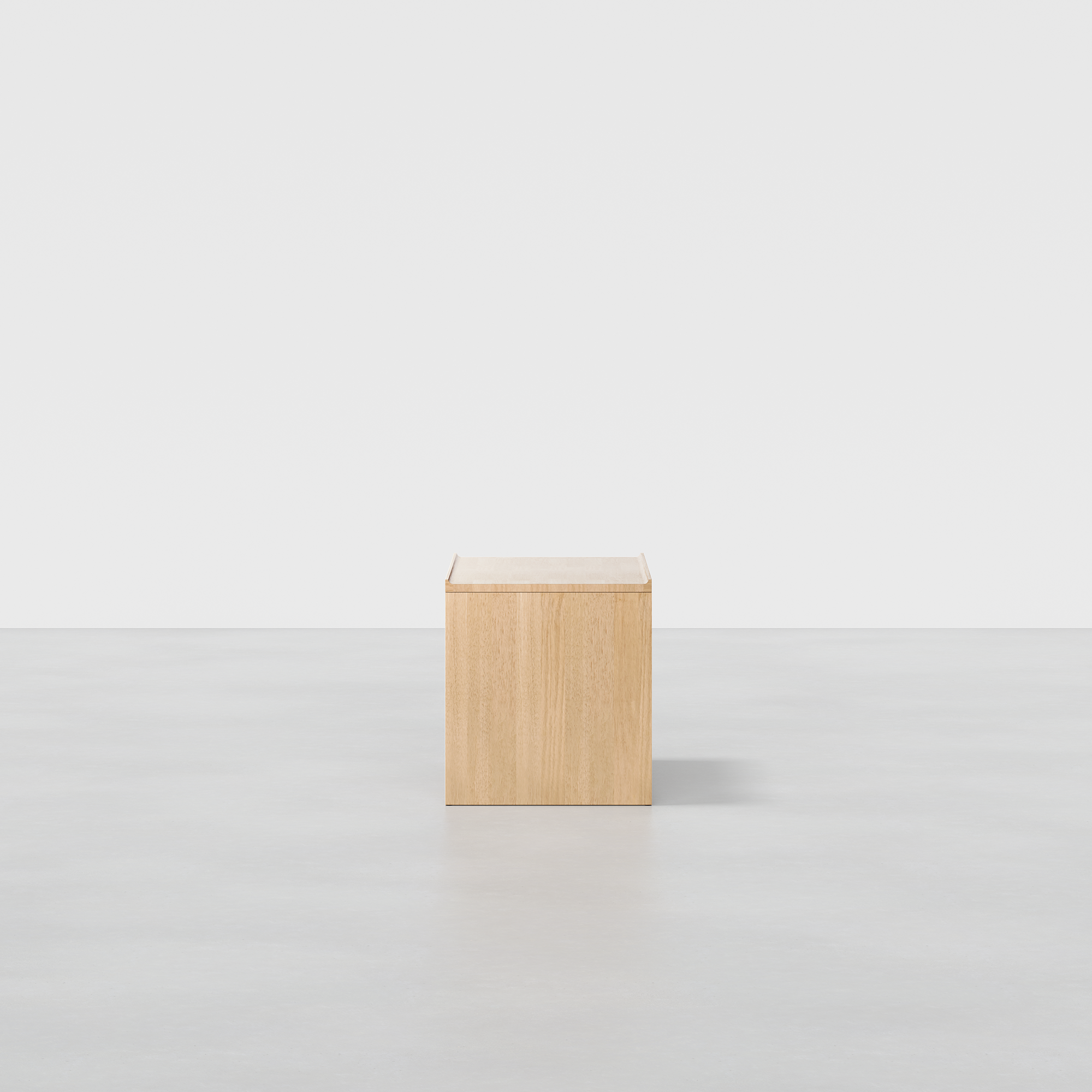 The Cubby Nightstand (Natural) - Render - Side
