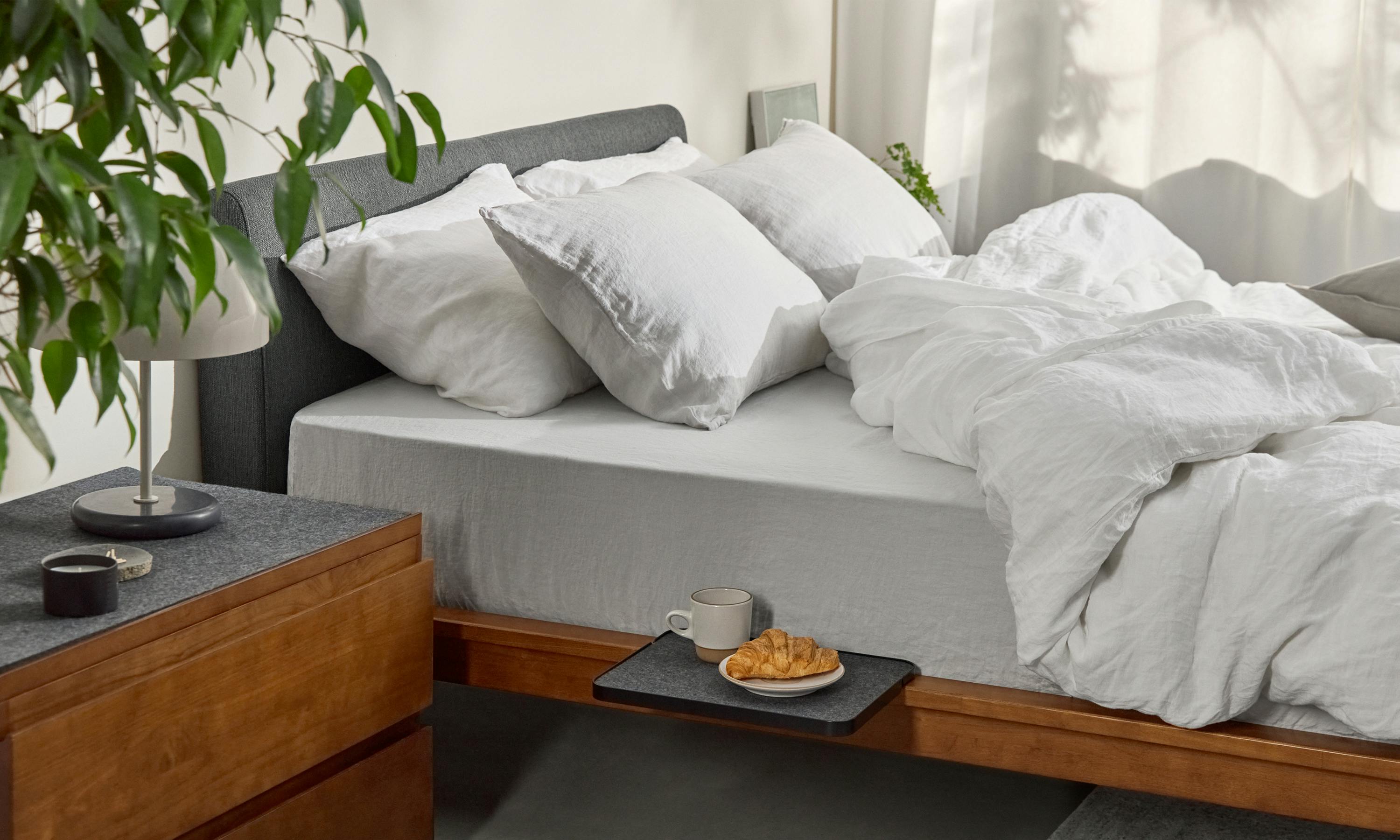 High-Quality Linen Sheet Displayed on a Bed