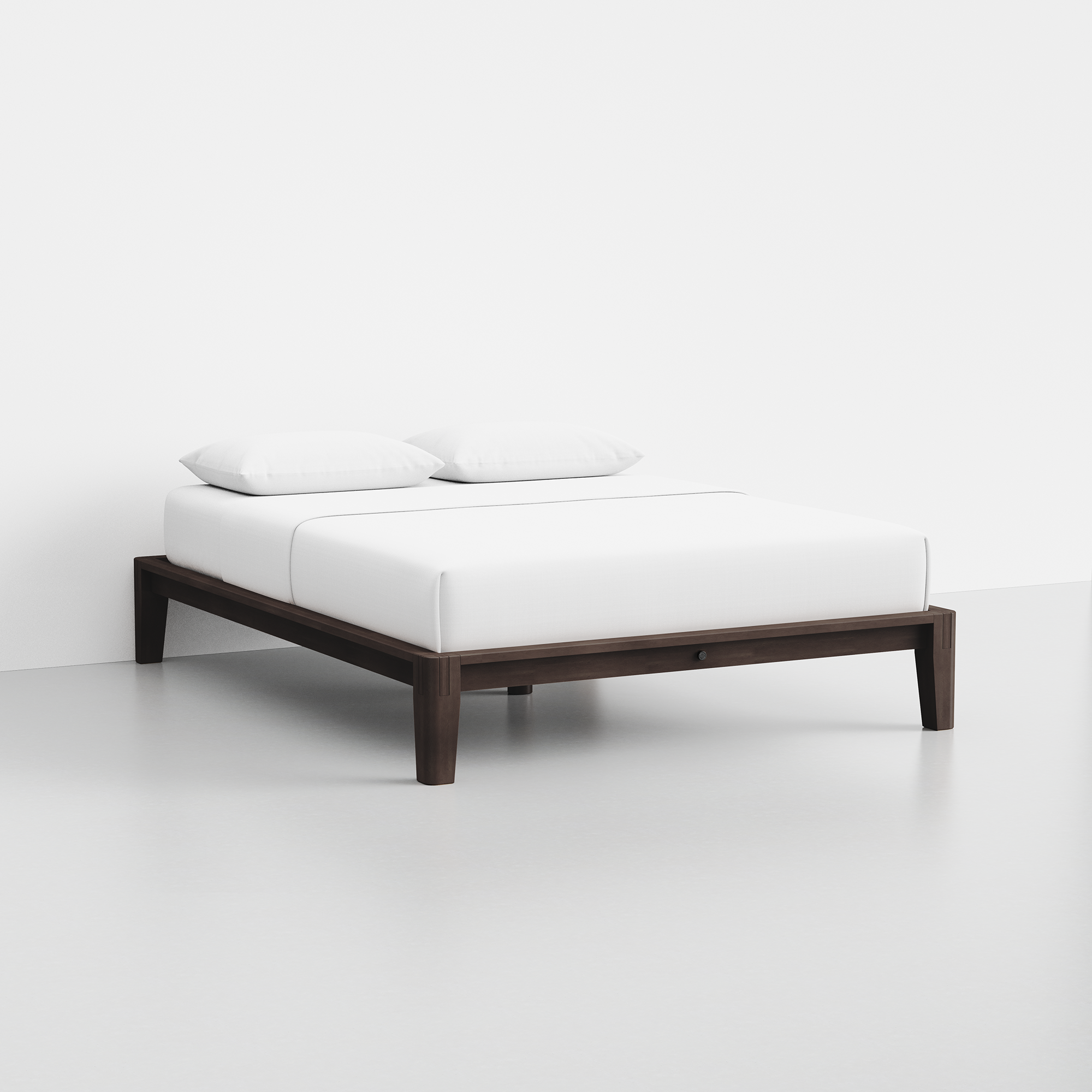The Bed (Espresso / Frame) - Render - Angled
