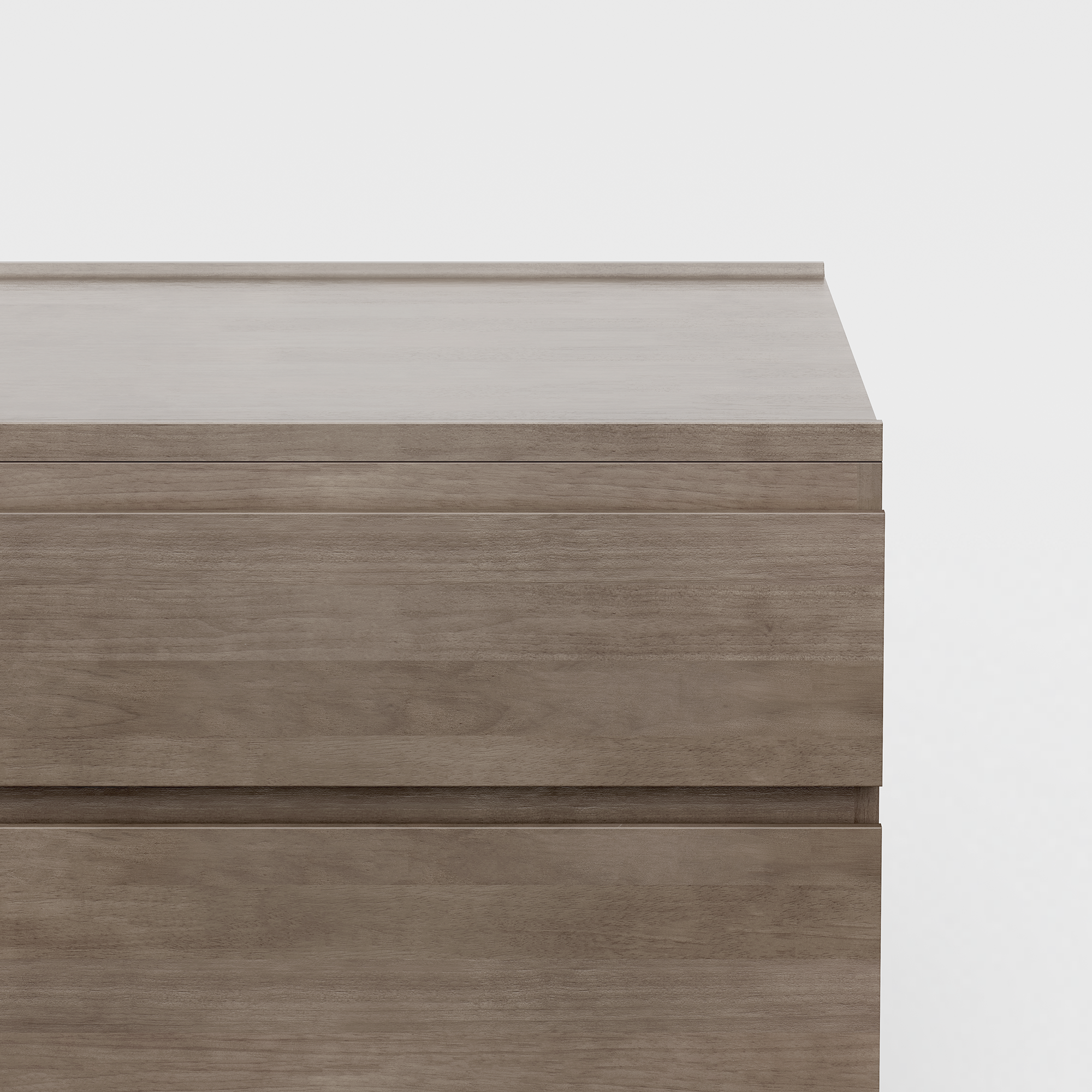 PDP Image: The Dresser (2x1 - Grey) - Render - Drawer, Detail