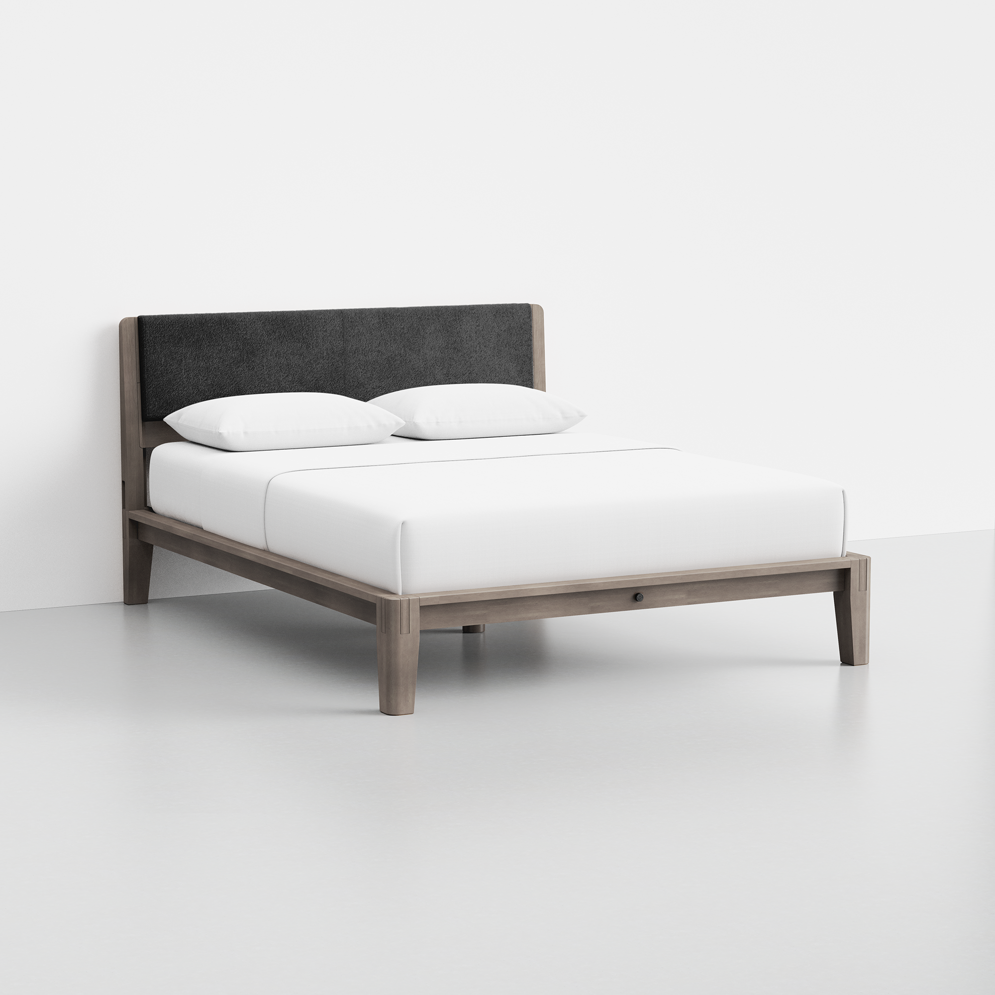The Bed (Grey / HB Cushion Graphite) - Render - Angled