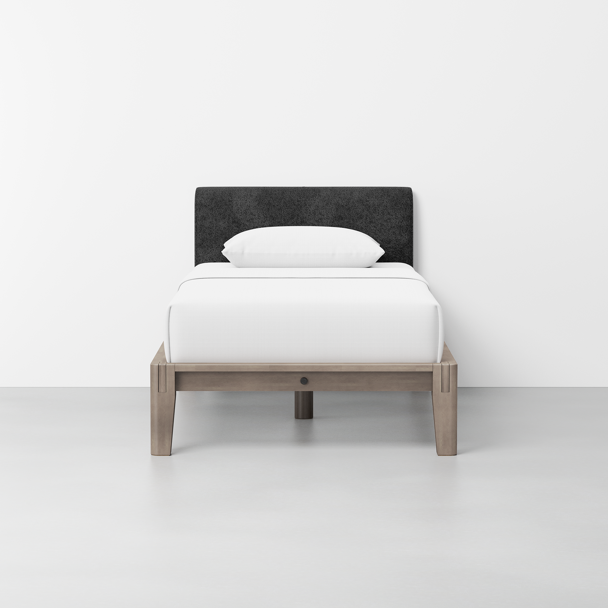 The Bed (Twin / Grey / Graphite) - Render - Front