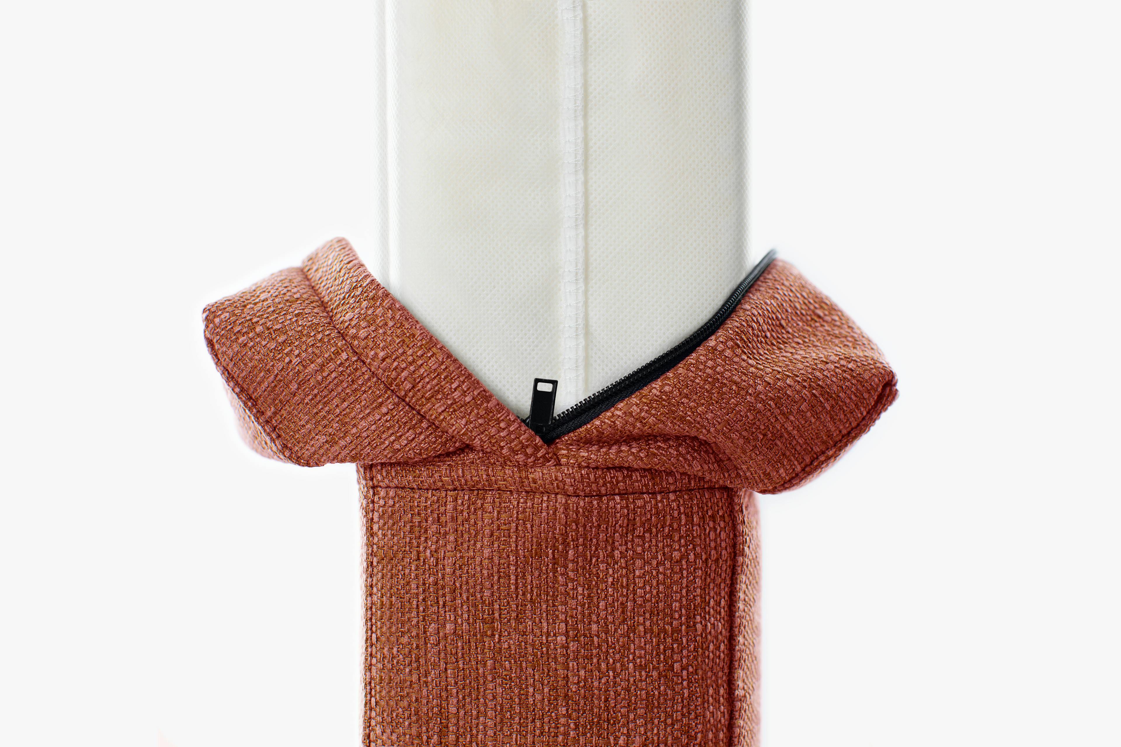 PDP Image: Pillowboard Cover (Linen Weave / Terracotta). - 3:2 - Unzipped
