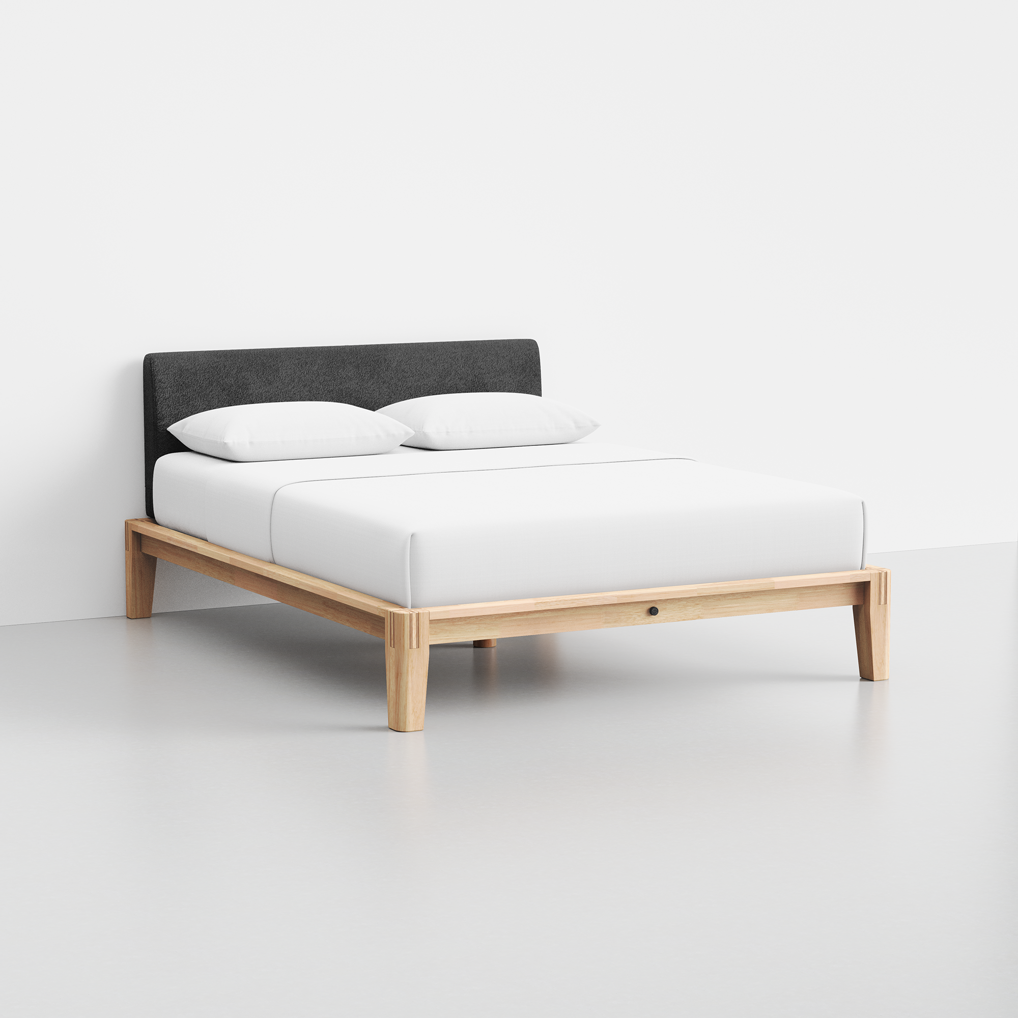 The Bed (Natural / Graphite) - Render - Angled