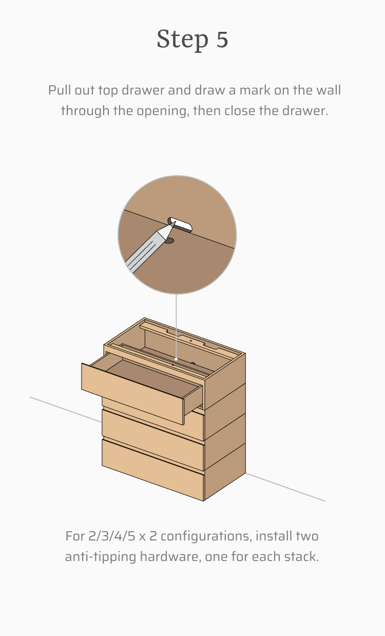 Thuma The Dresser Assembly Instructions Step 5