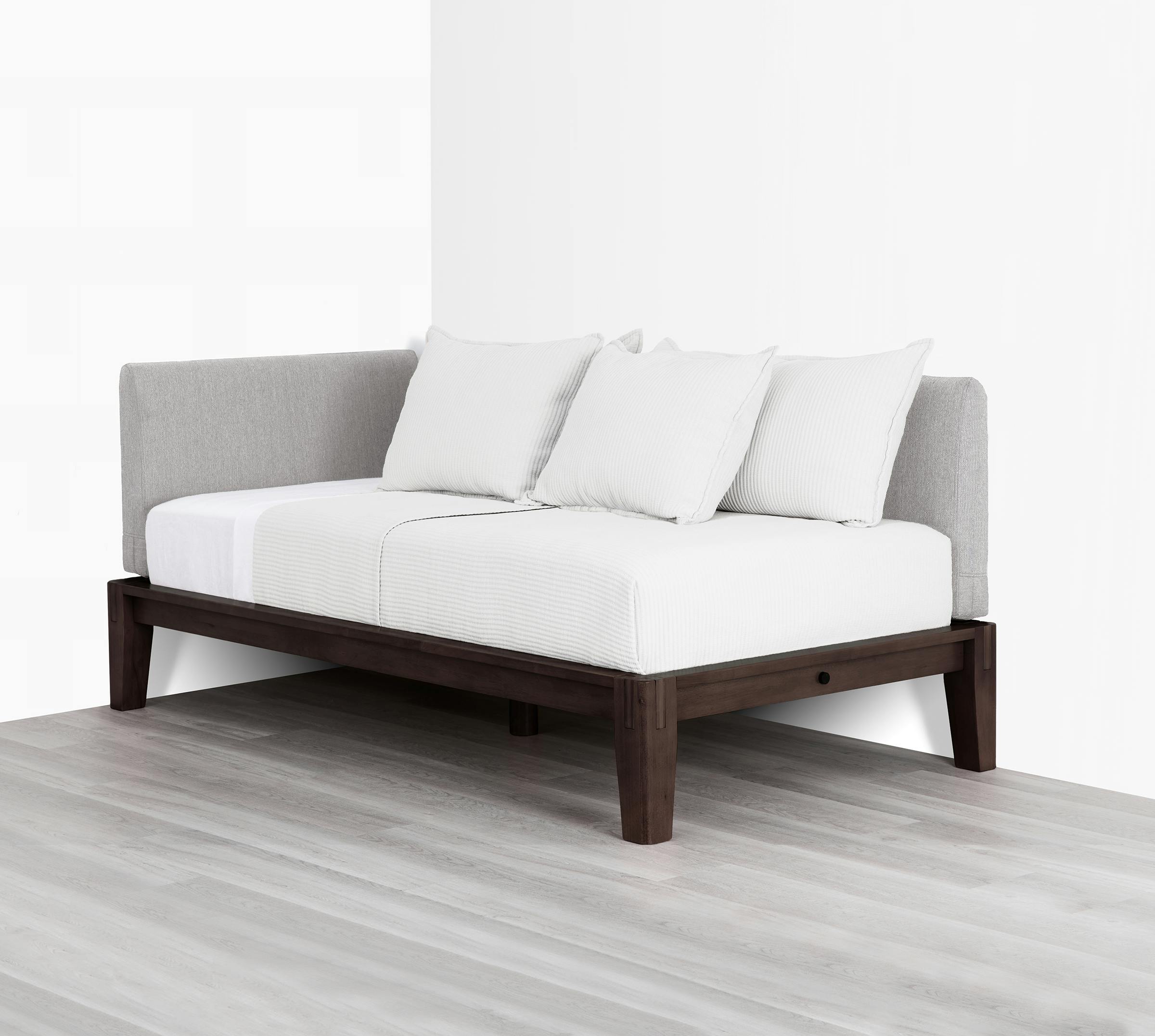 The Daybed (Espresso / Fog Grey) - Pillows / Stacked