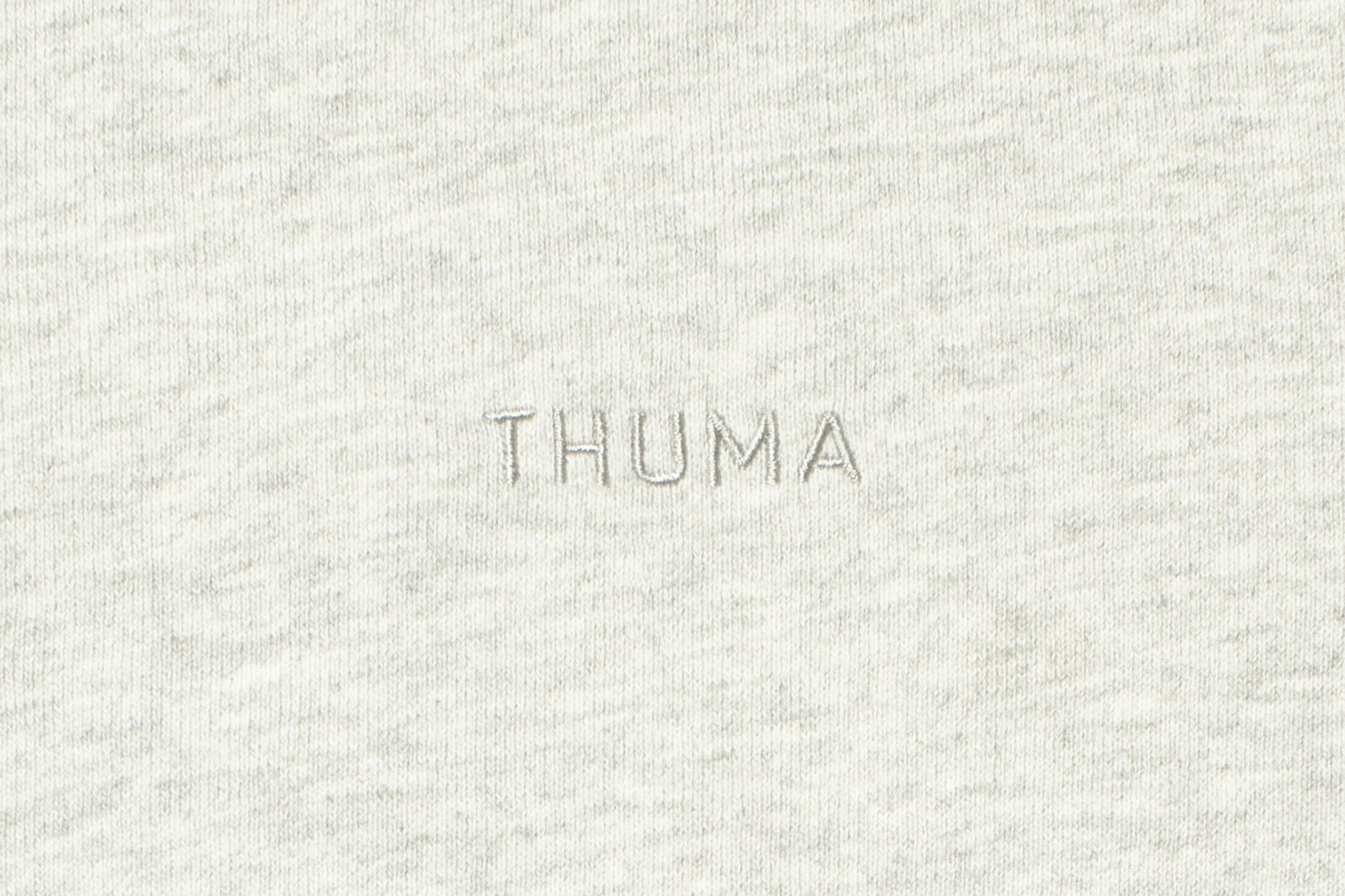 Close-Up View of Thuma Lounge Leisure Hoodie in Oatmeal Color