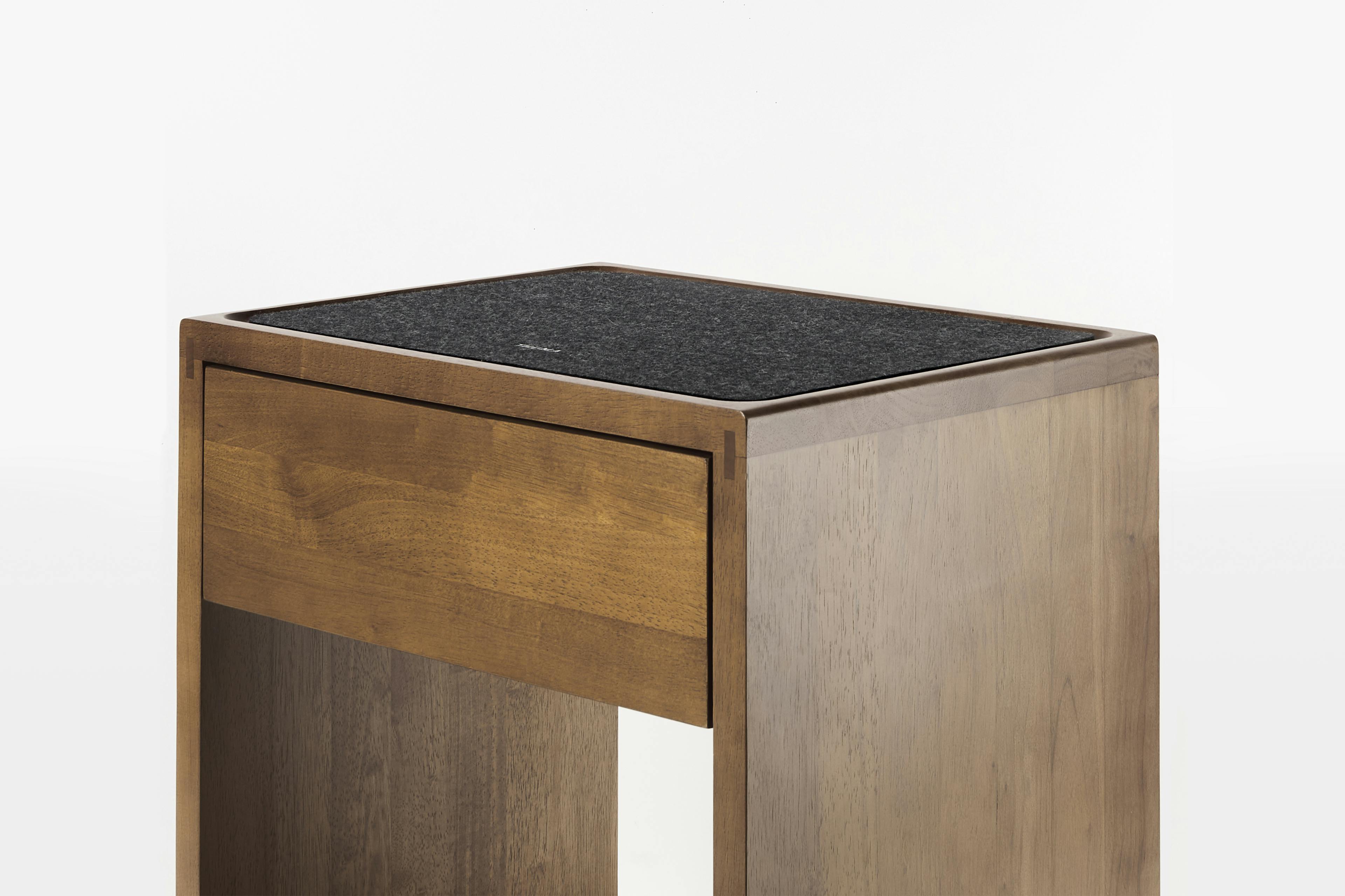 The Nightstand in Dusk Color with Heathered Grey Felt Top