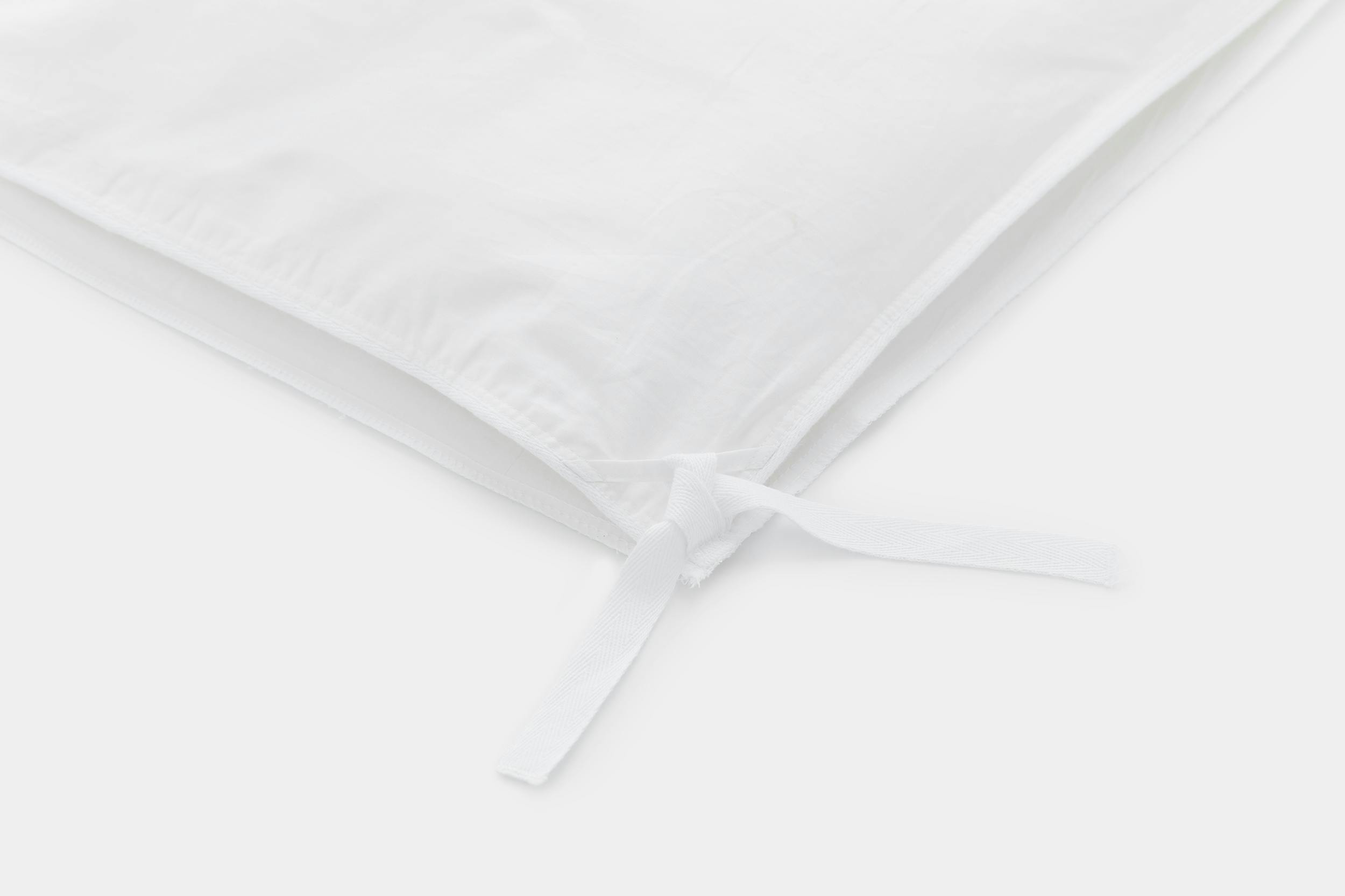 Cotton Percale Duvet Cover (White) - Corner