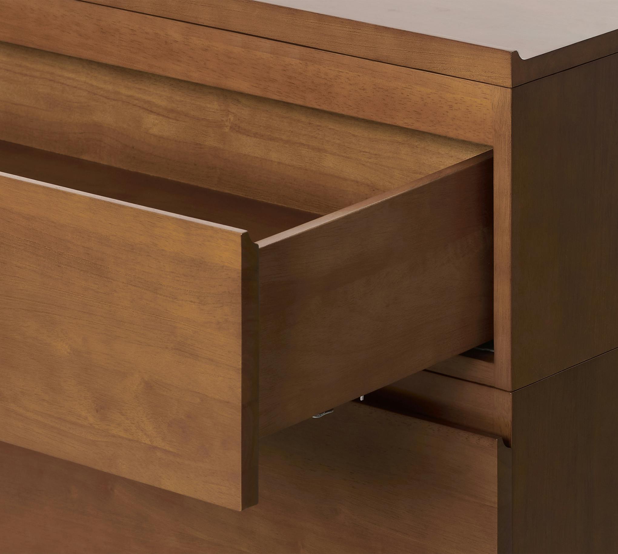 The Dresser (Walnut / 2x2) - Drawer Open Detail 