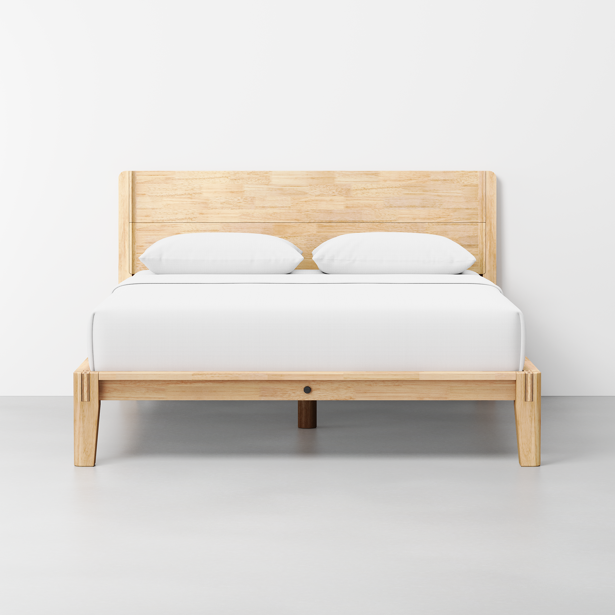 The Bed (Natural / Headboard) - Render - Front