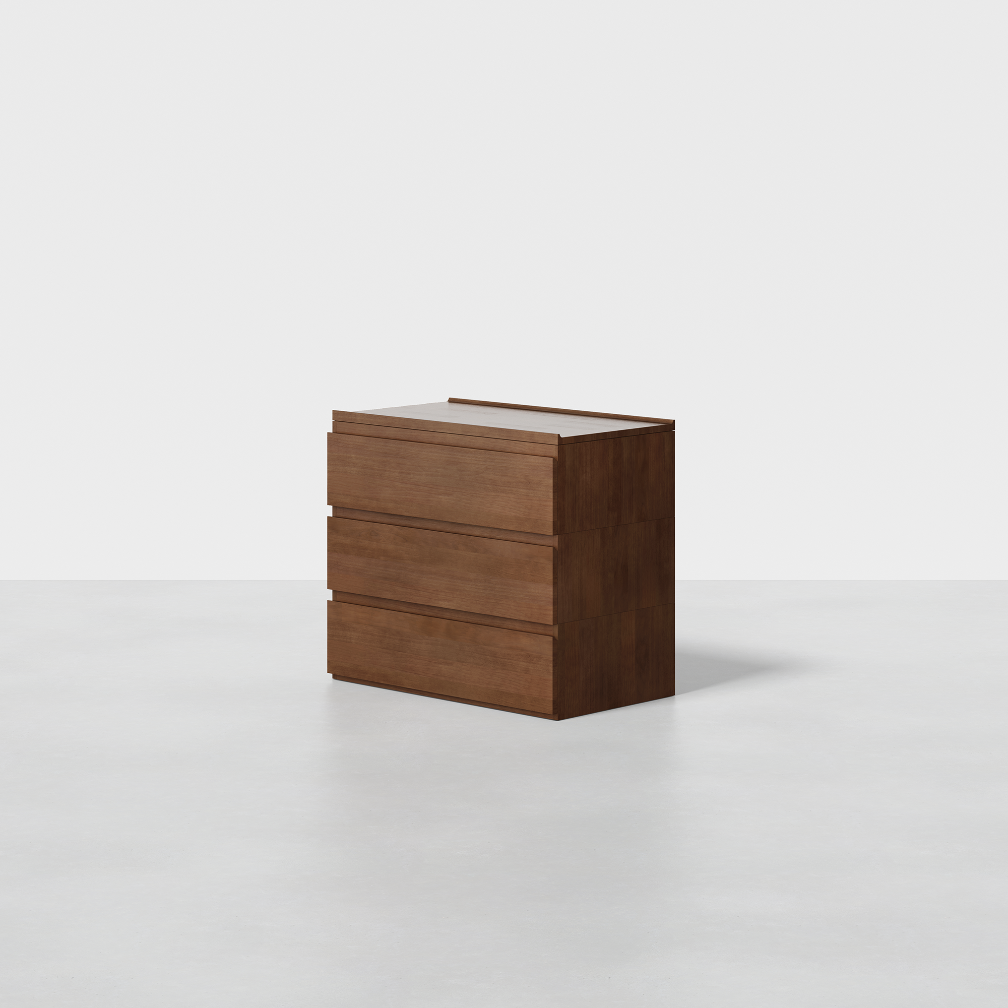 The Dresser (Walnut / 3x1) - Render - Angled