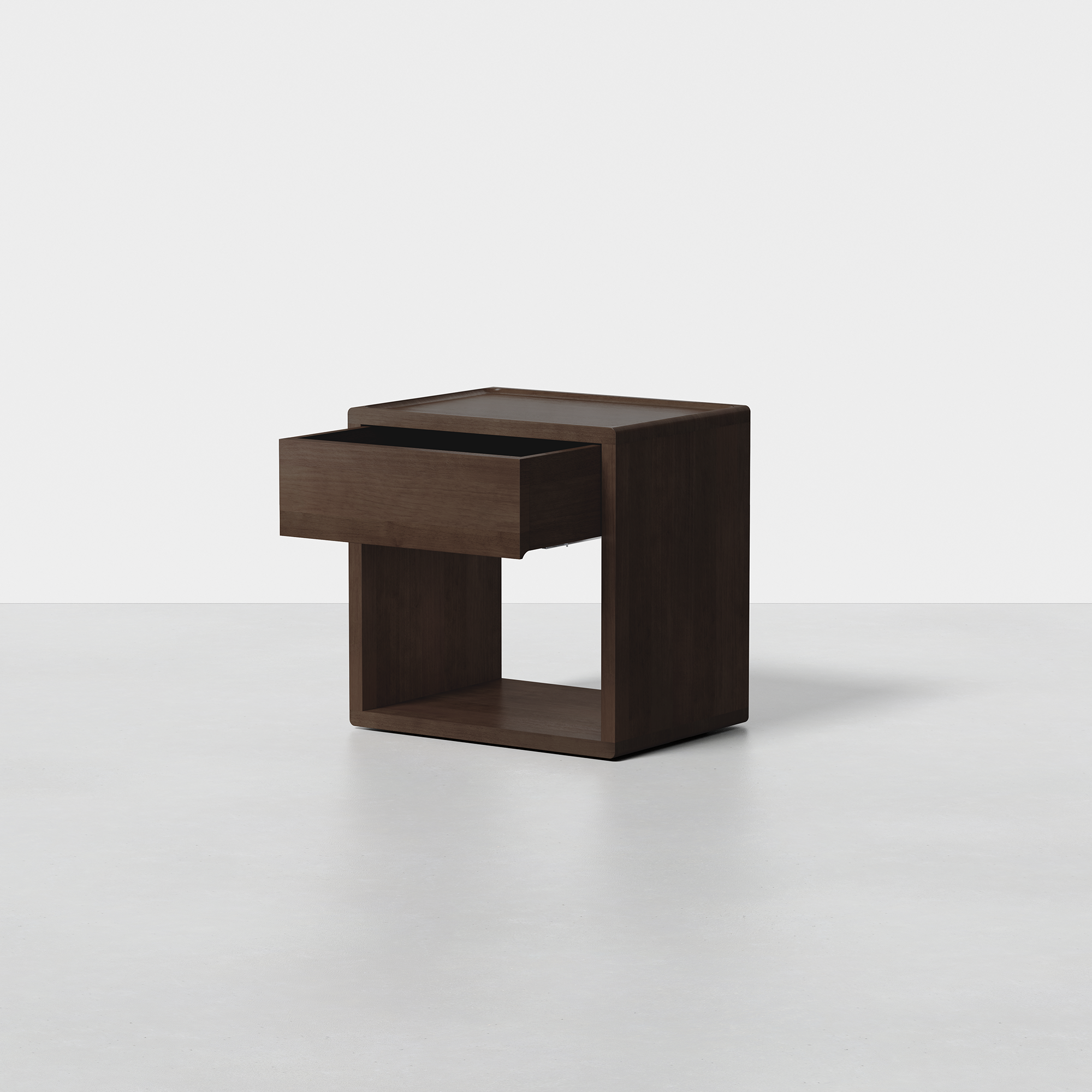PDP Image: The Nightstand (Espresso) - Render - Side, Drawer