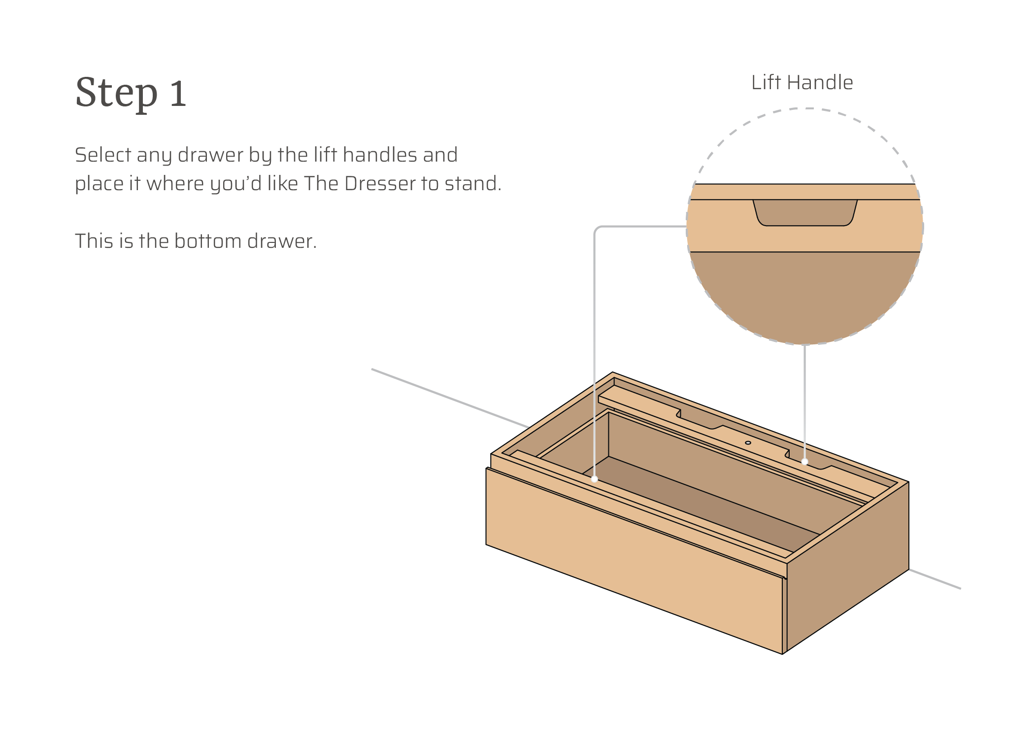 Thuma The Dresser Assembly Instructions Step 1