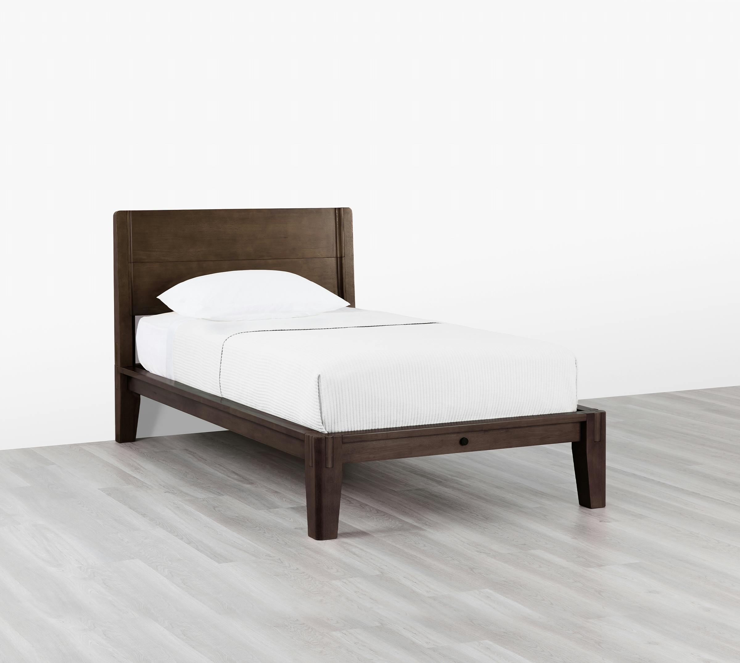 The Bed (Twin / Espresso / Headboard) - Diagonal