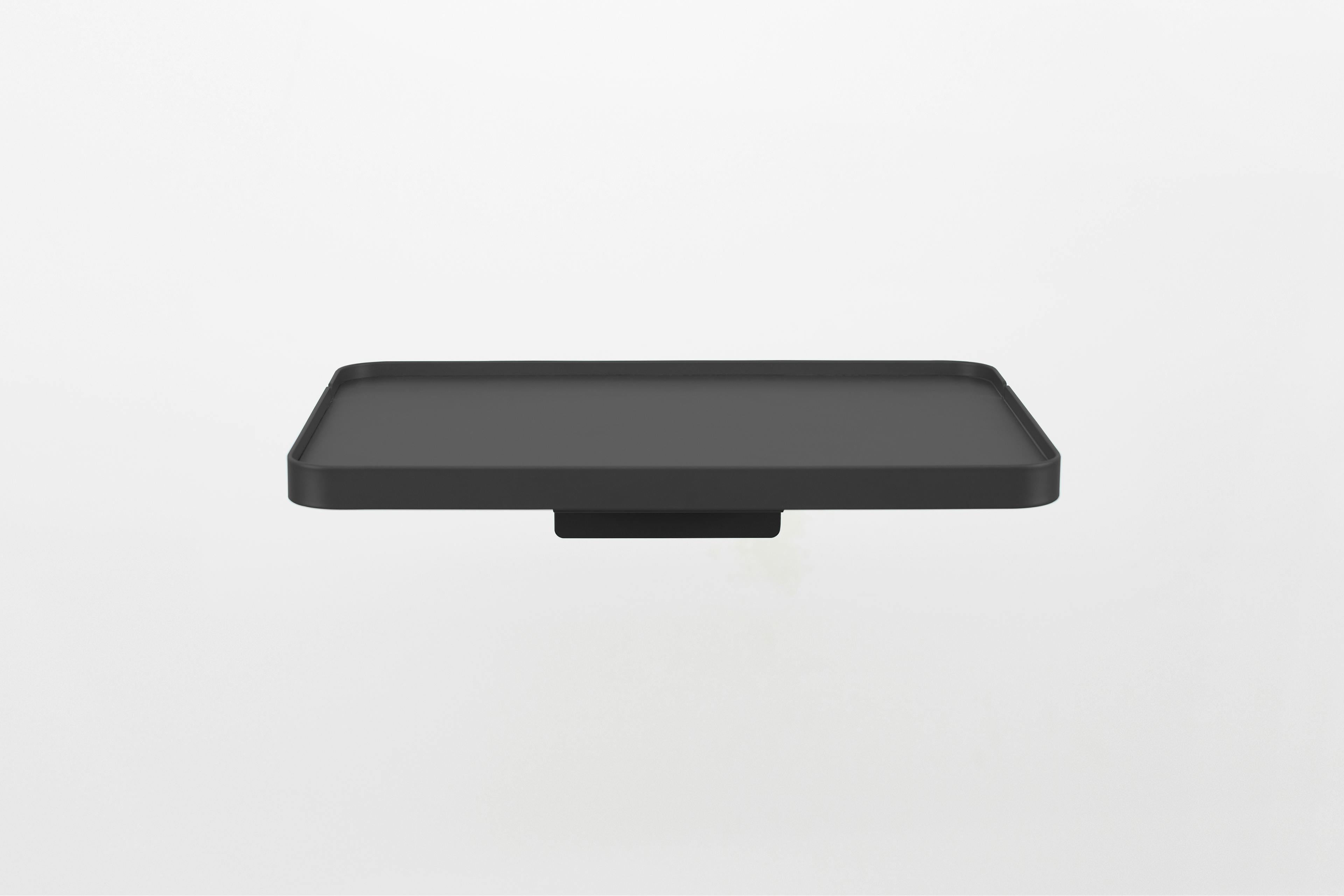 The Tray in Matte Black, Displayed from Front View
