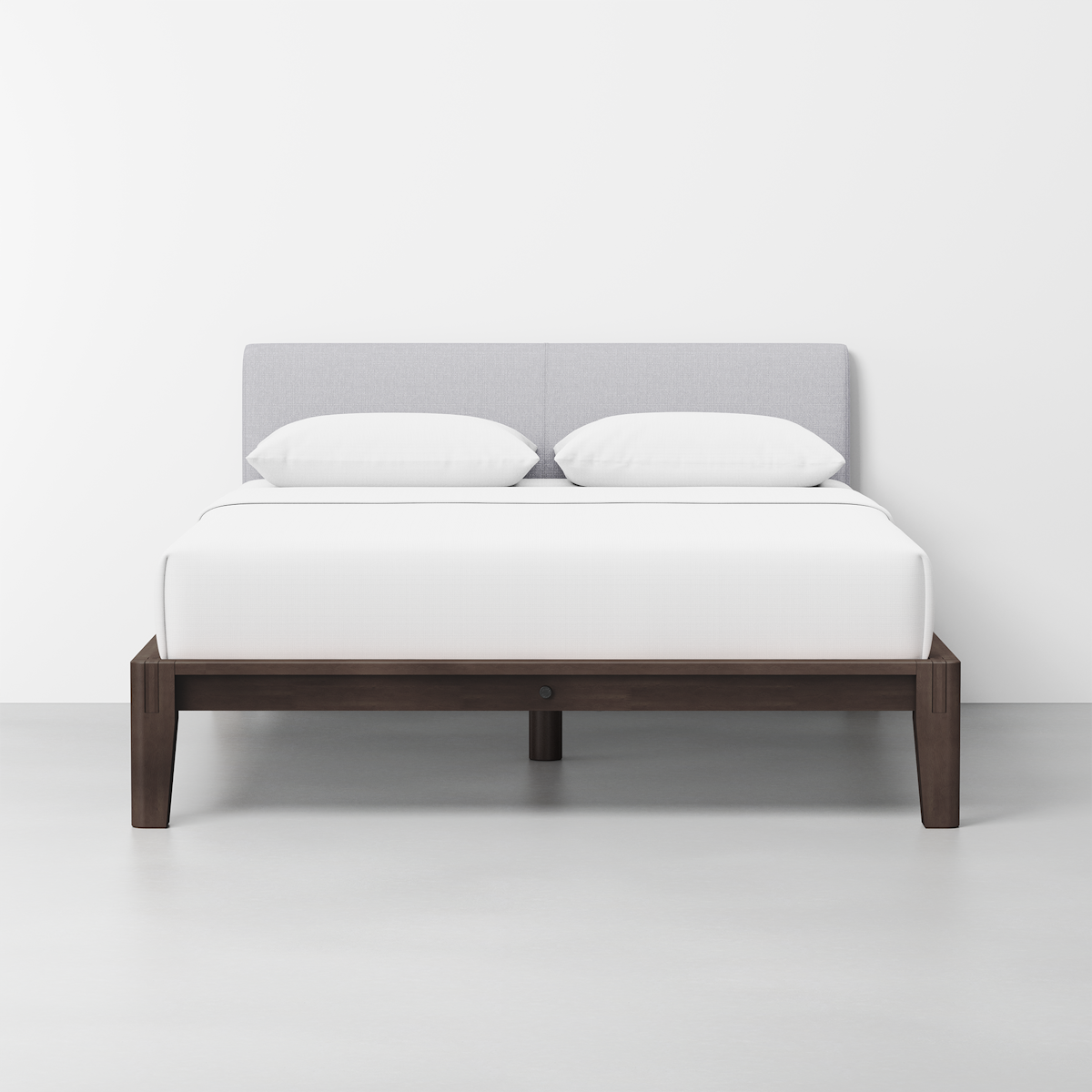 The Bed (Espresso / Fog Grey) - Render - Front
