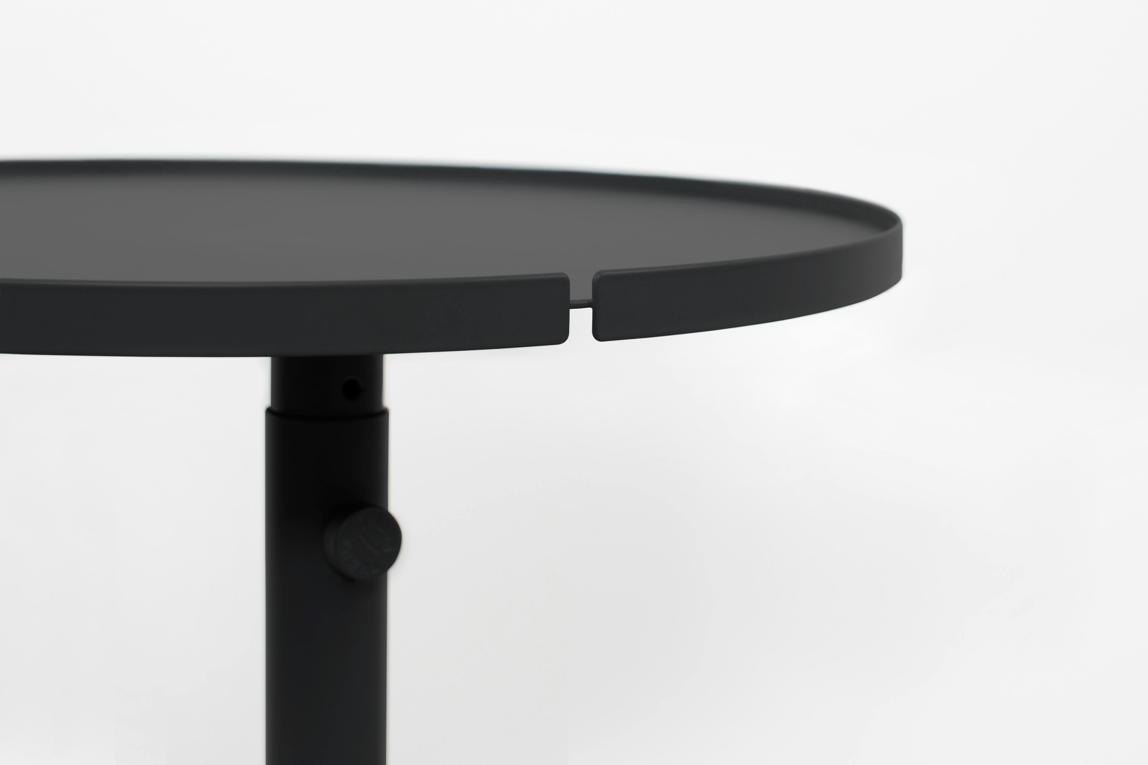 The Side Table in Matte Black Detail View