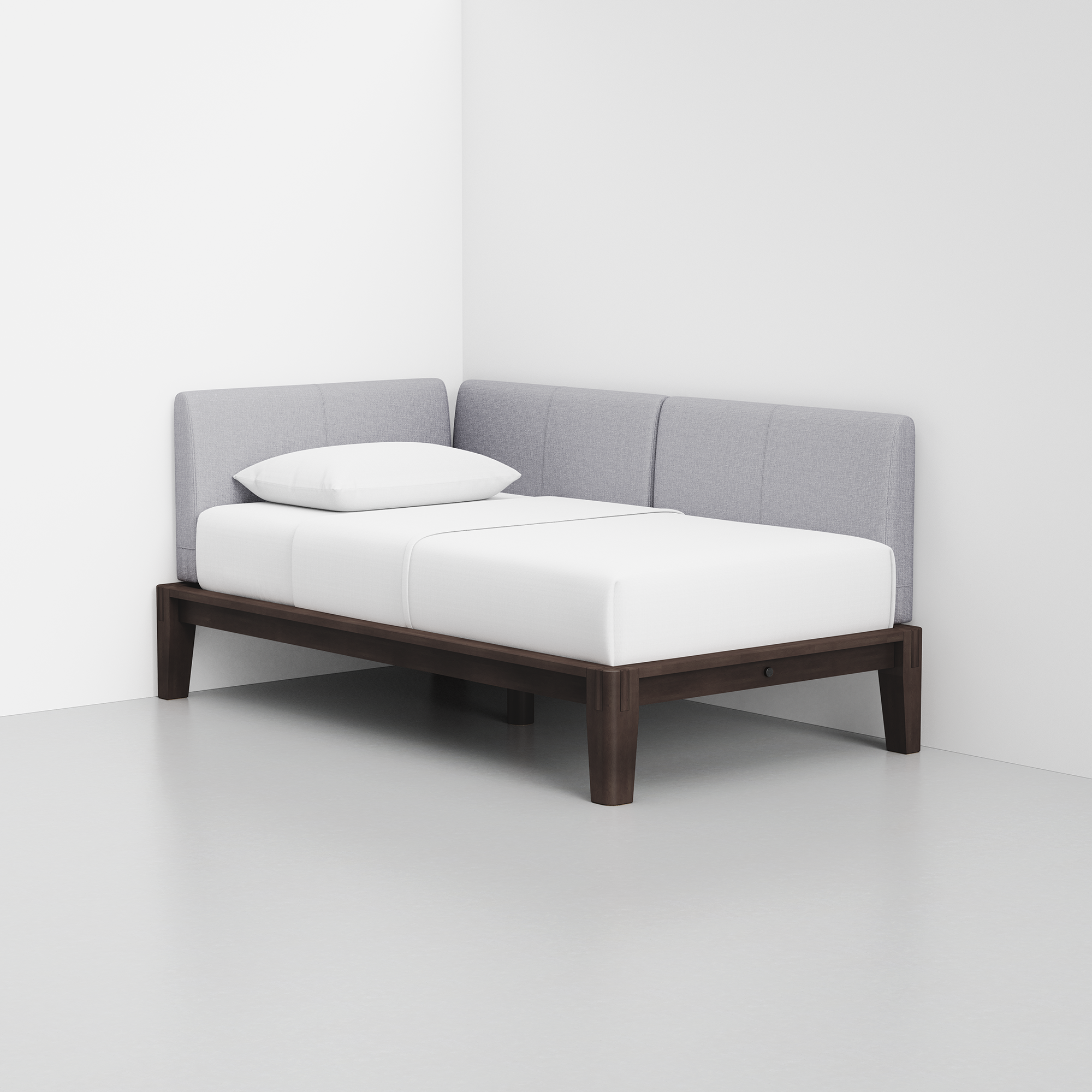 PDP Image: The Daybed (Espresso / Fog Grey) - Rendering - Front