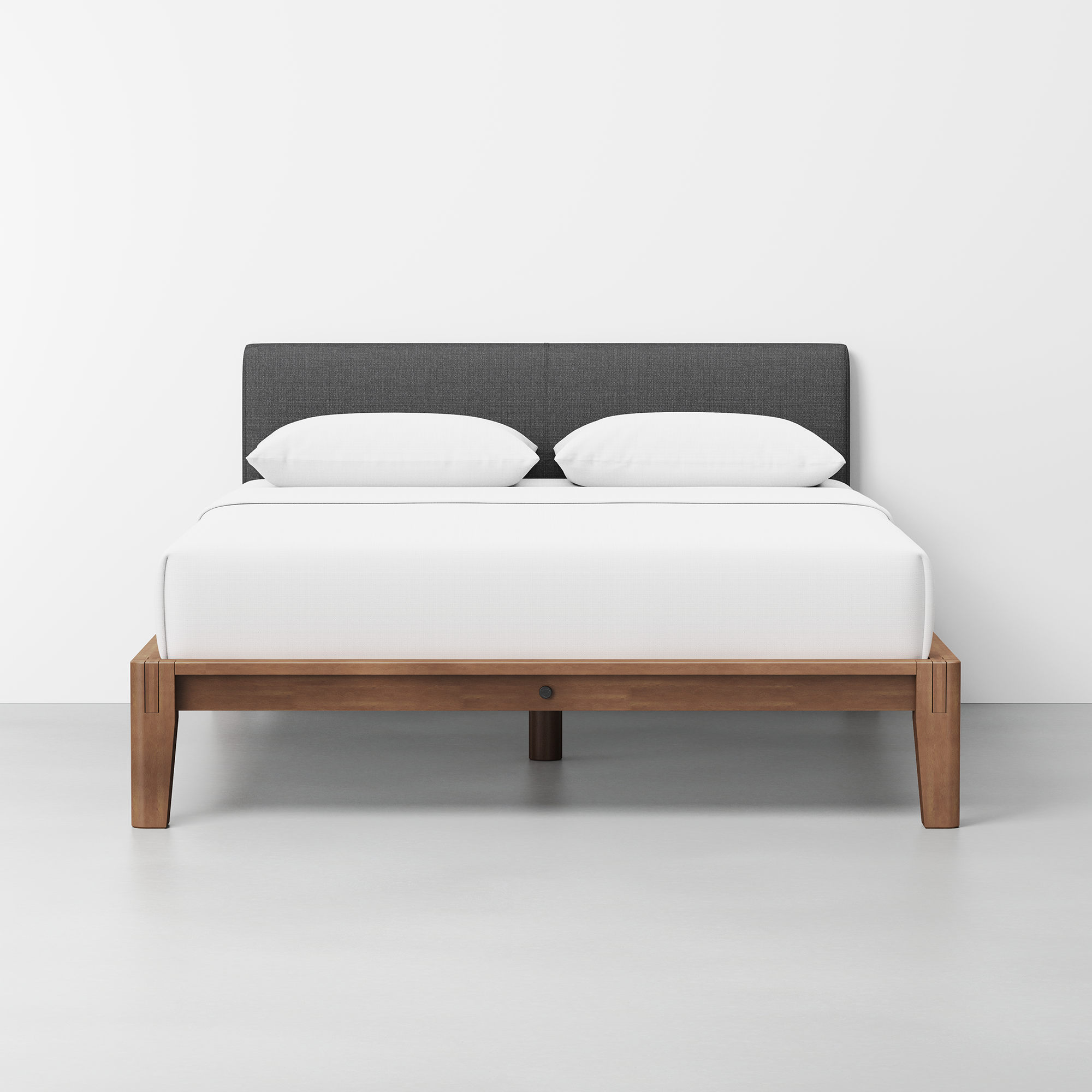The Bed (Walnut / Dark Charcoal) - Render - Front