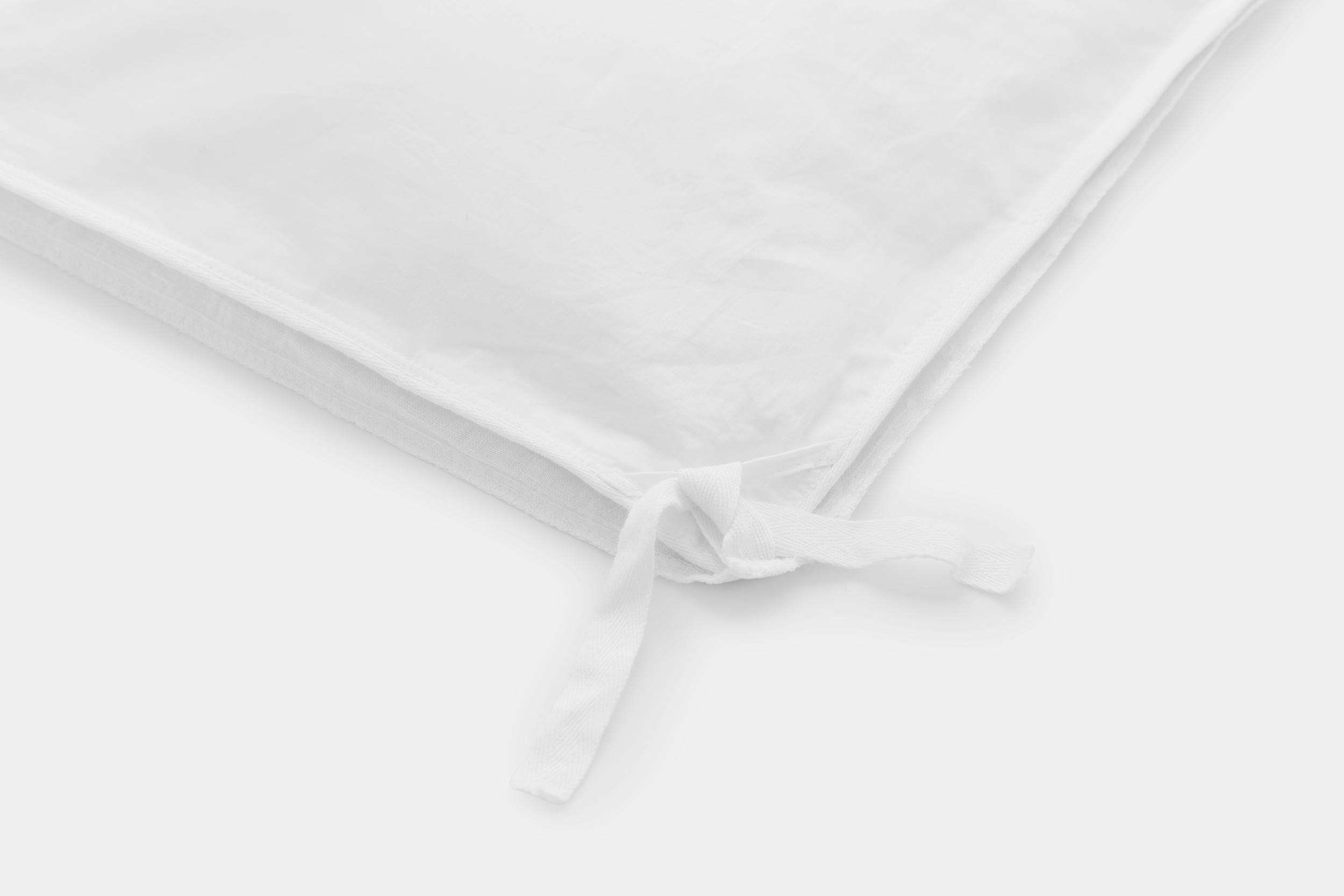 Linen Duvet Cover (White) - Corner