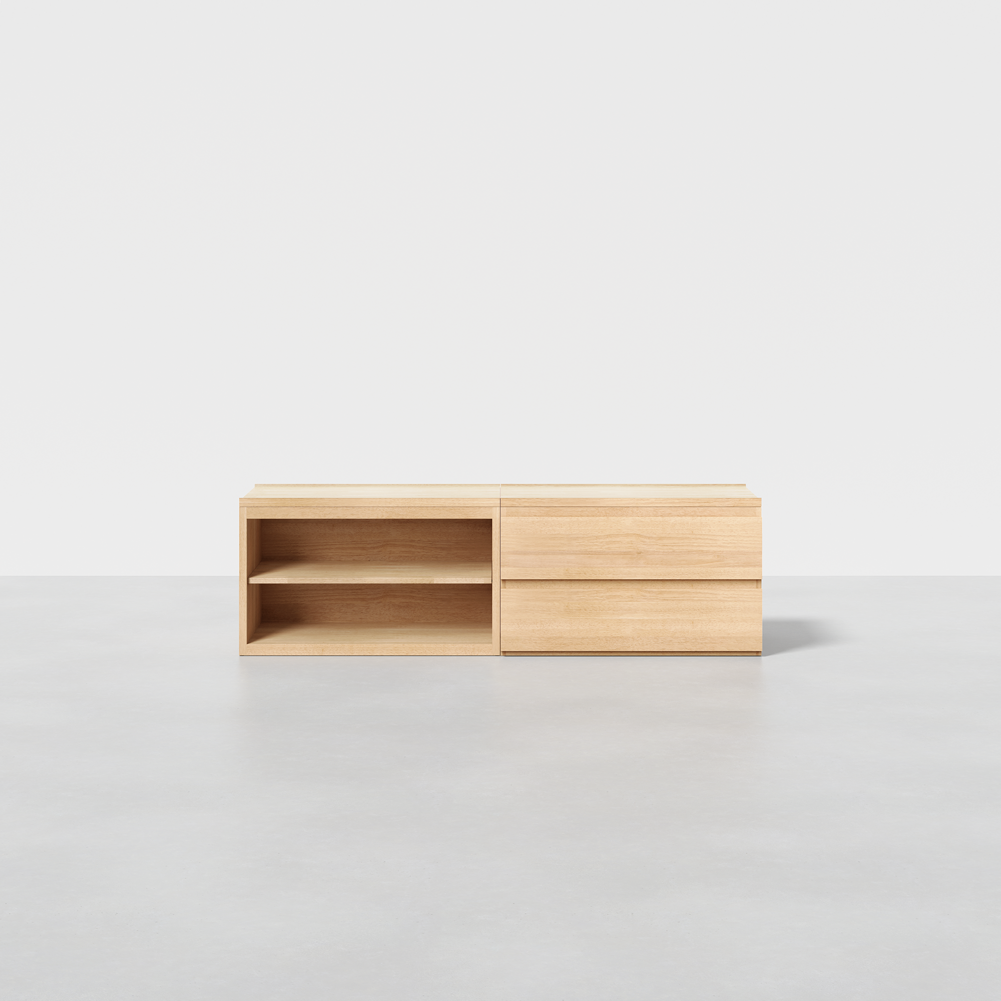 The Credenza (Natural / 2x2B) - Render - Front