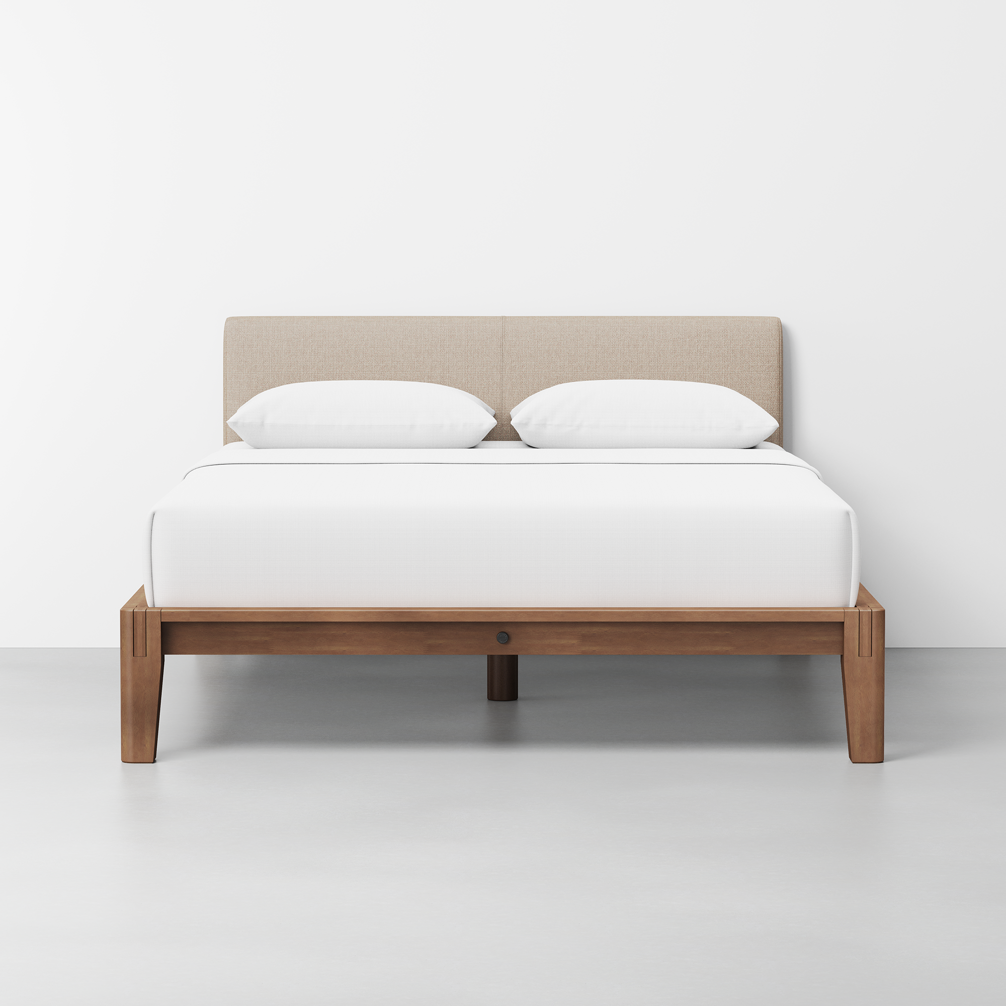 The Bed (Walnut / Dune) - Render - Front