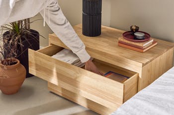 The Two-Drawer Nightstand, in Natural 