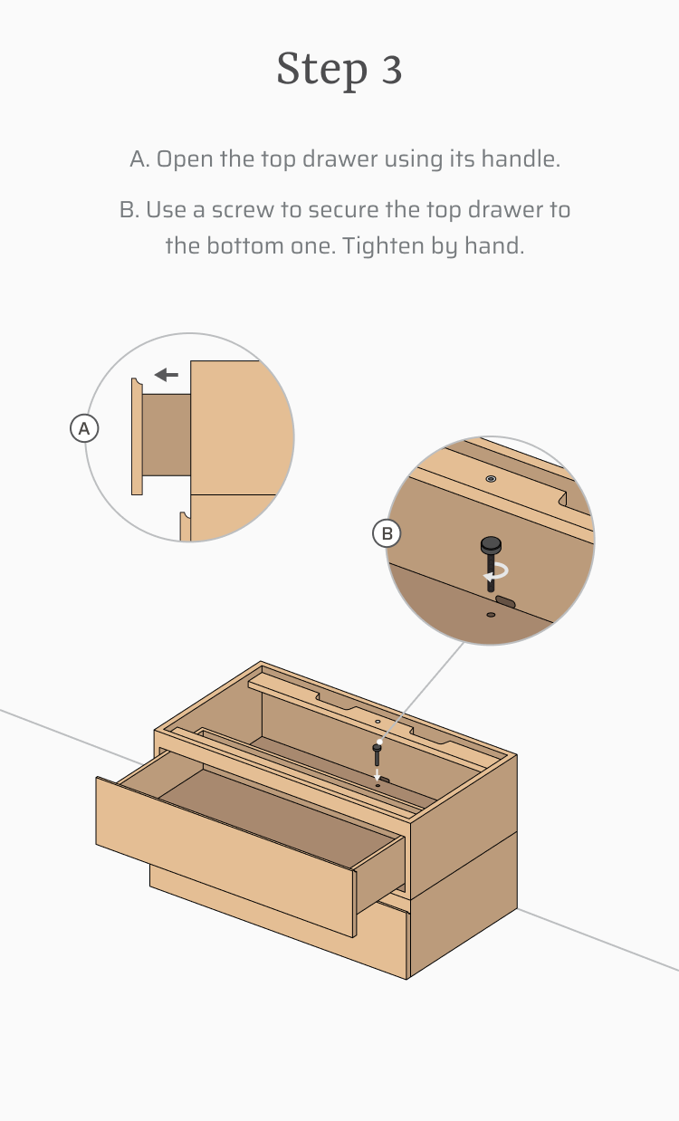 Thuma The Dresser Assembly Instructions Step 3