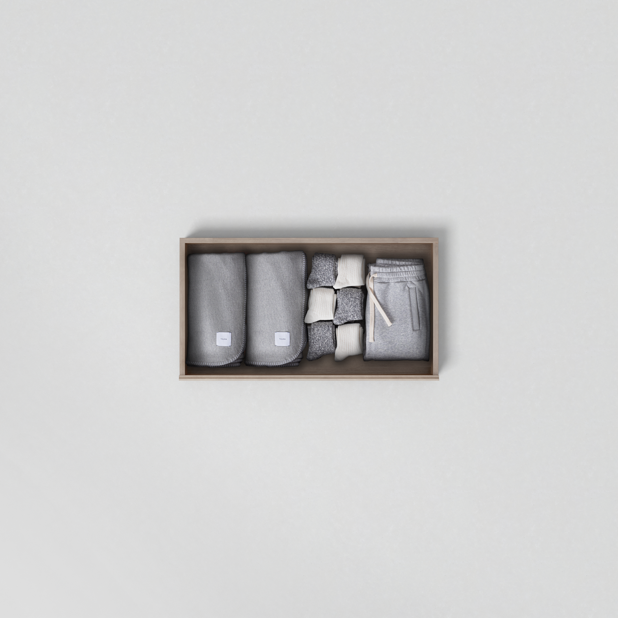 Underbed Storage Drawer (Grey) - Render - Overhead Full