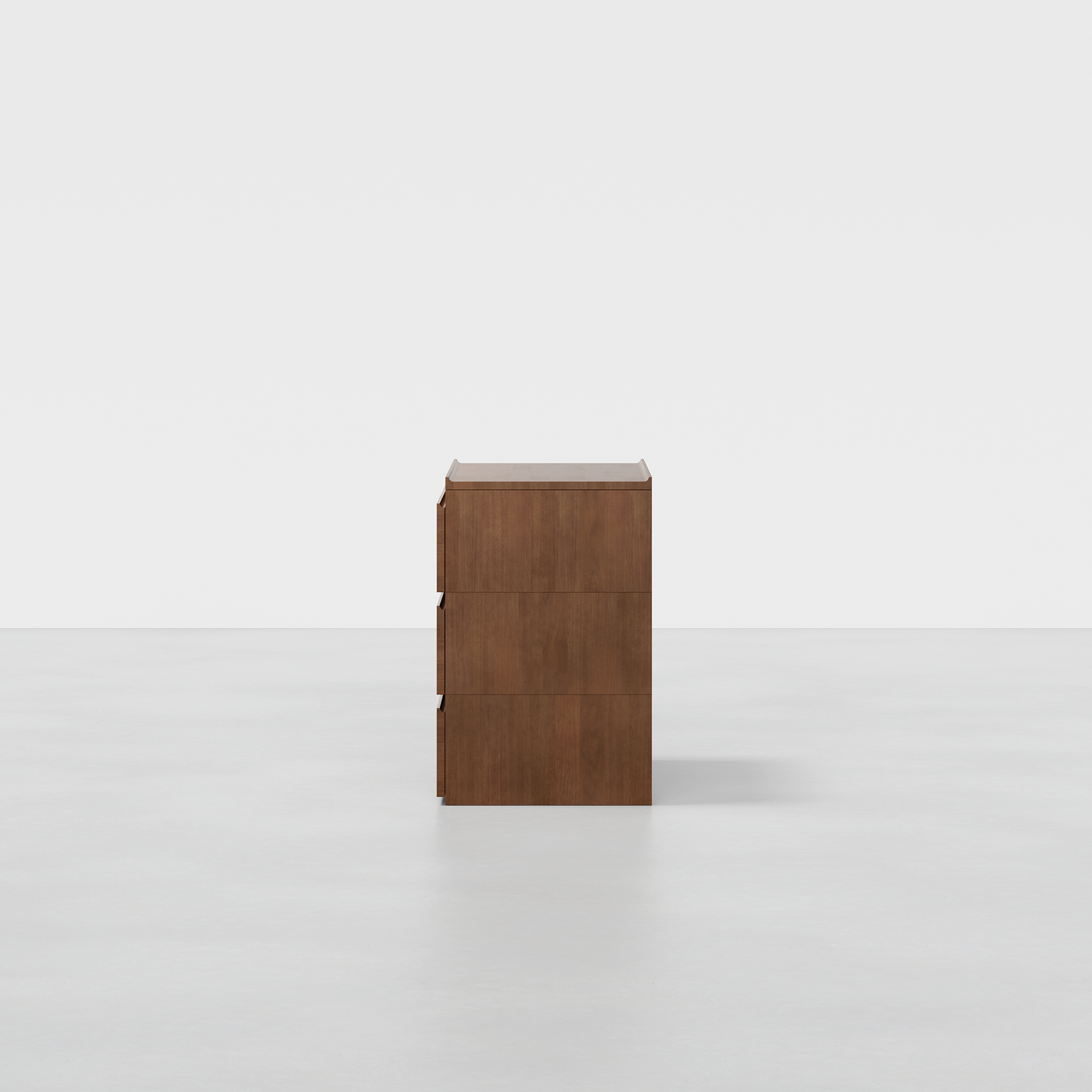 The Dresser (Walnut / 3x1) - Render - Side