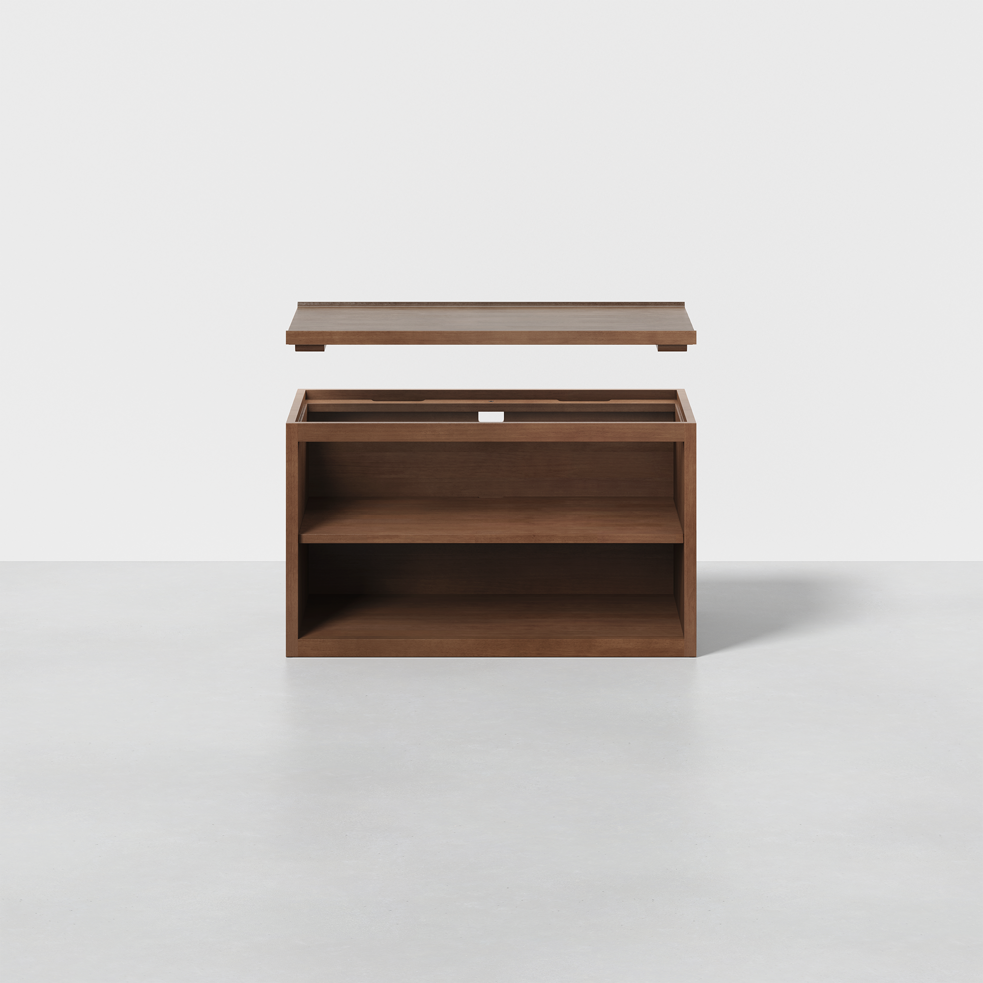 The Cubby (Walnut / Base Cubby) - Render - Front
