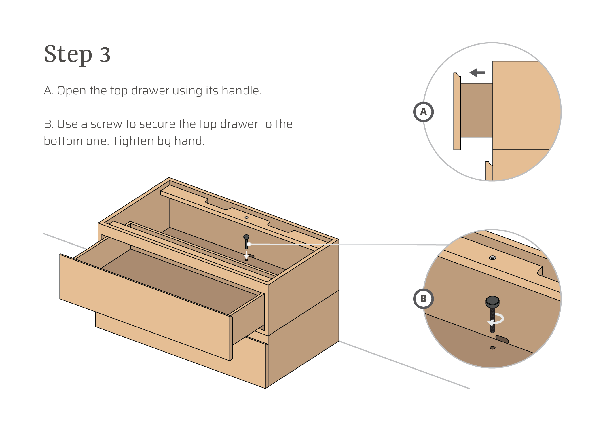 Thuma The Dresser Assembly Instructions Step 3
