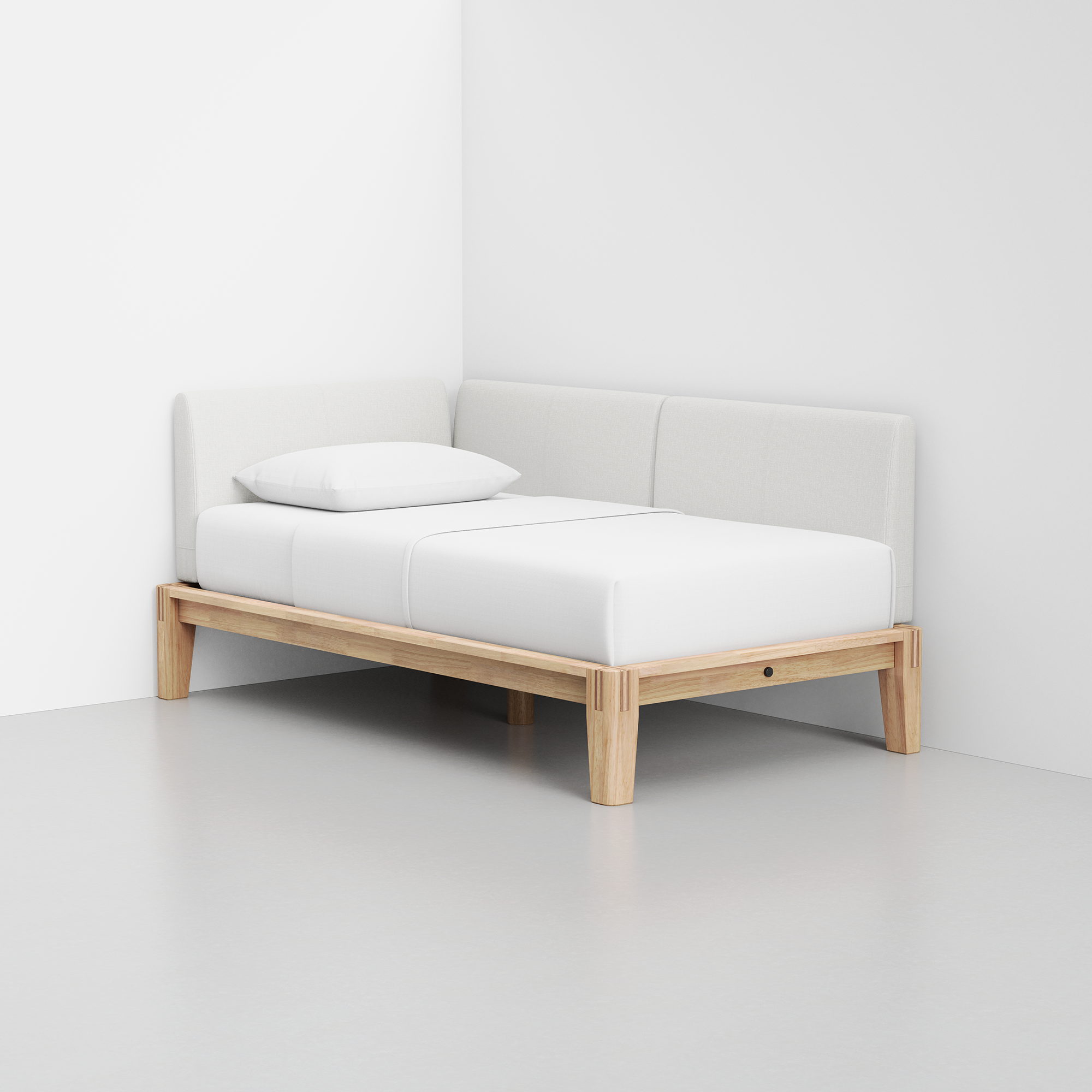 PDP Image: The Daybed (Natural / Light Linen) - Rendering - Front