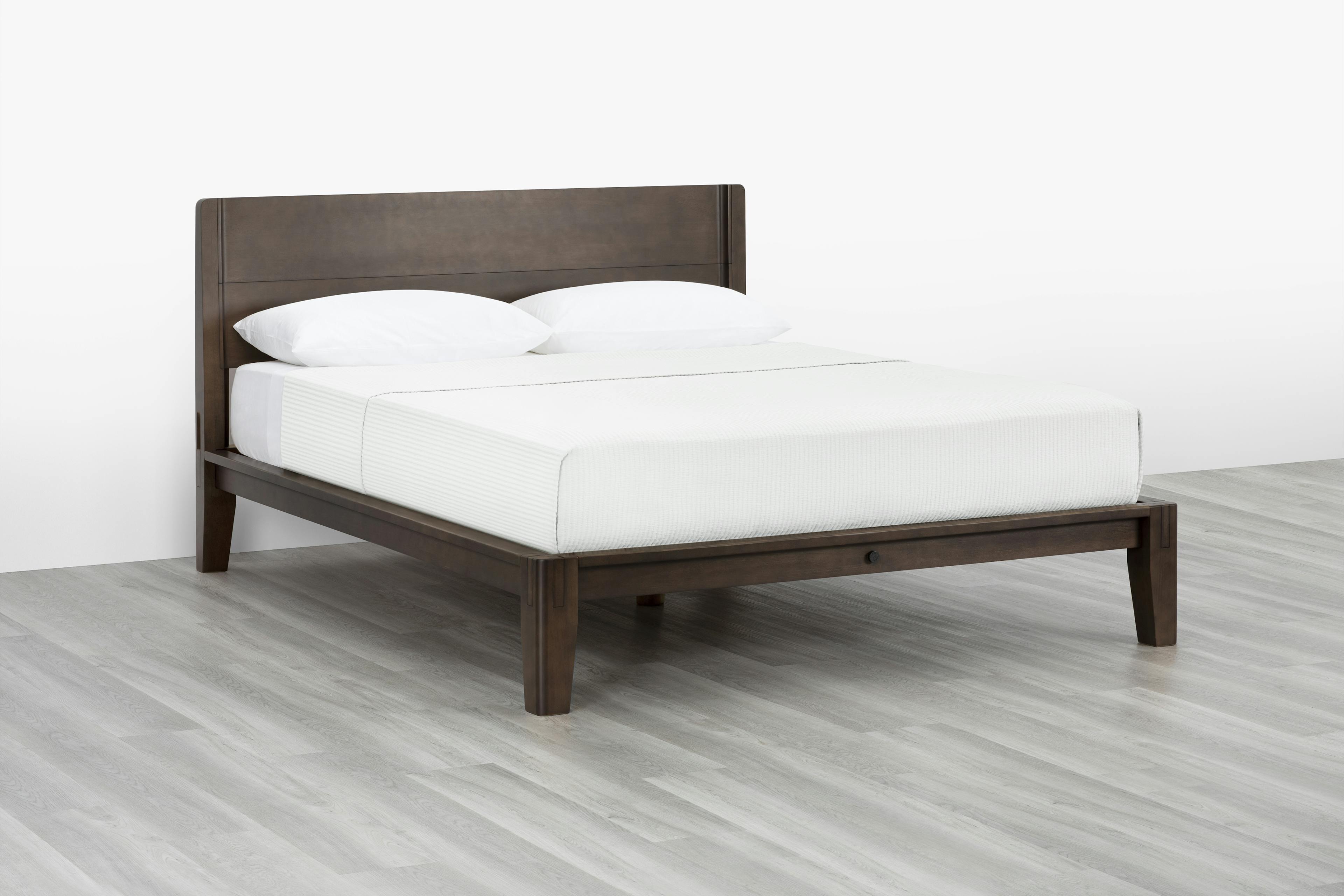 The Bed (Queen / Espresso / Headboard) - Angled - 3:2