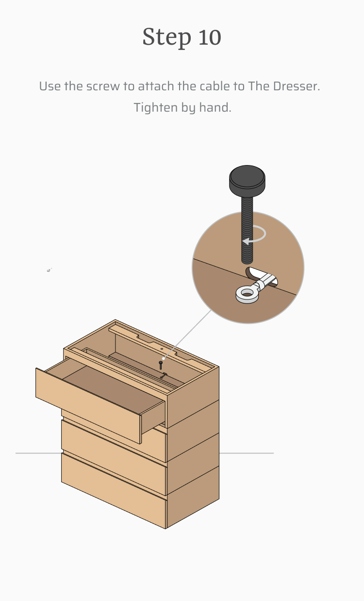 Thuma The Dresser Assembly Instructions Step 10