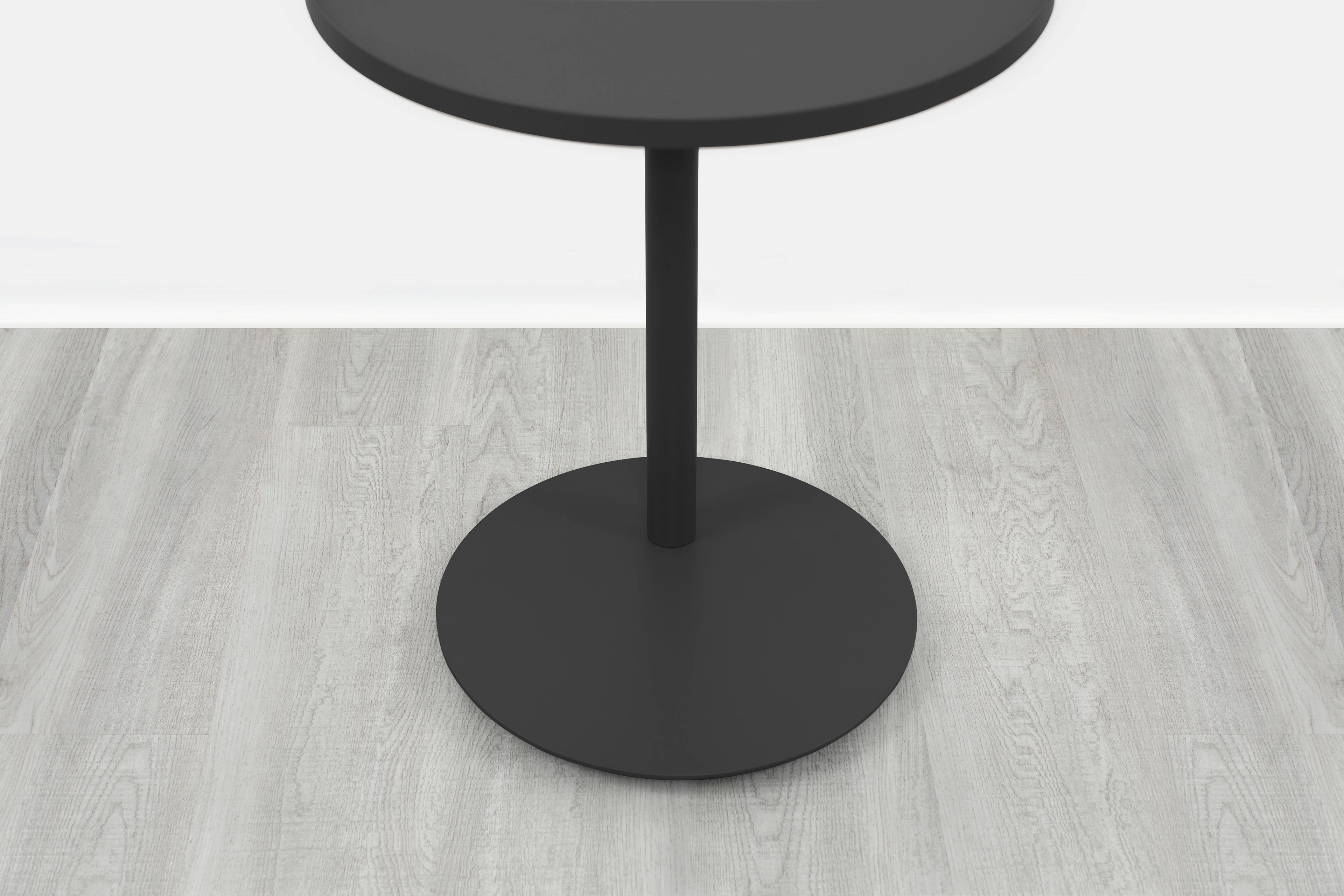 The Side Table in Matte Black, Top View