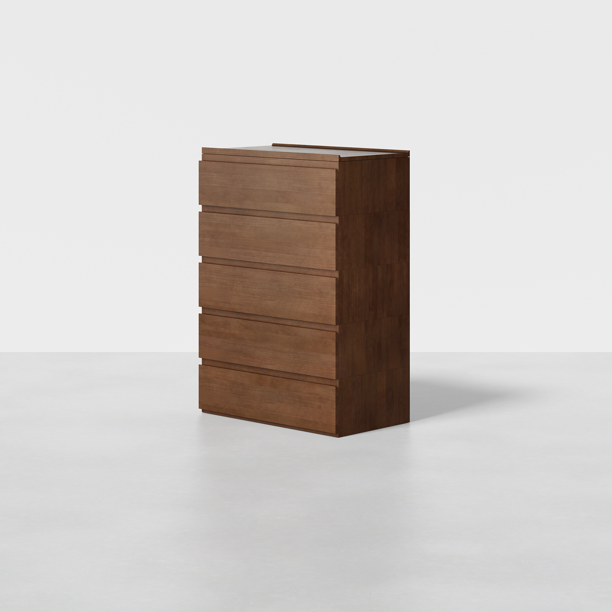 PDP Image: The Dresser (5x1 - Walnut) - Render - Angled