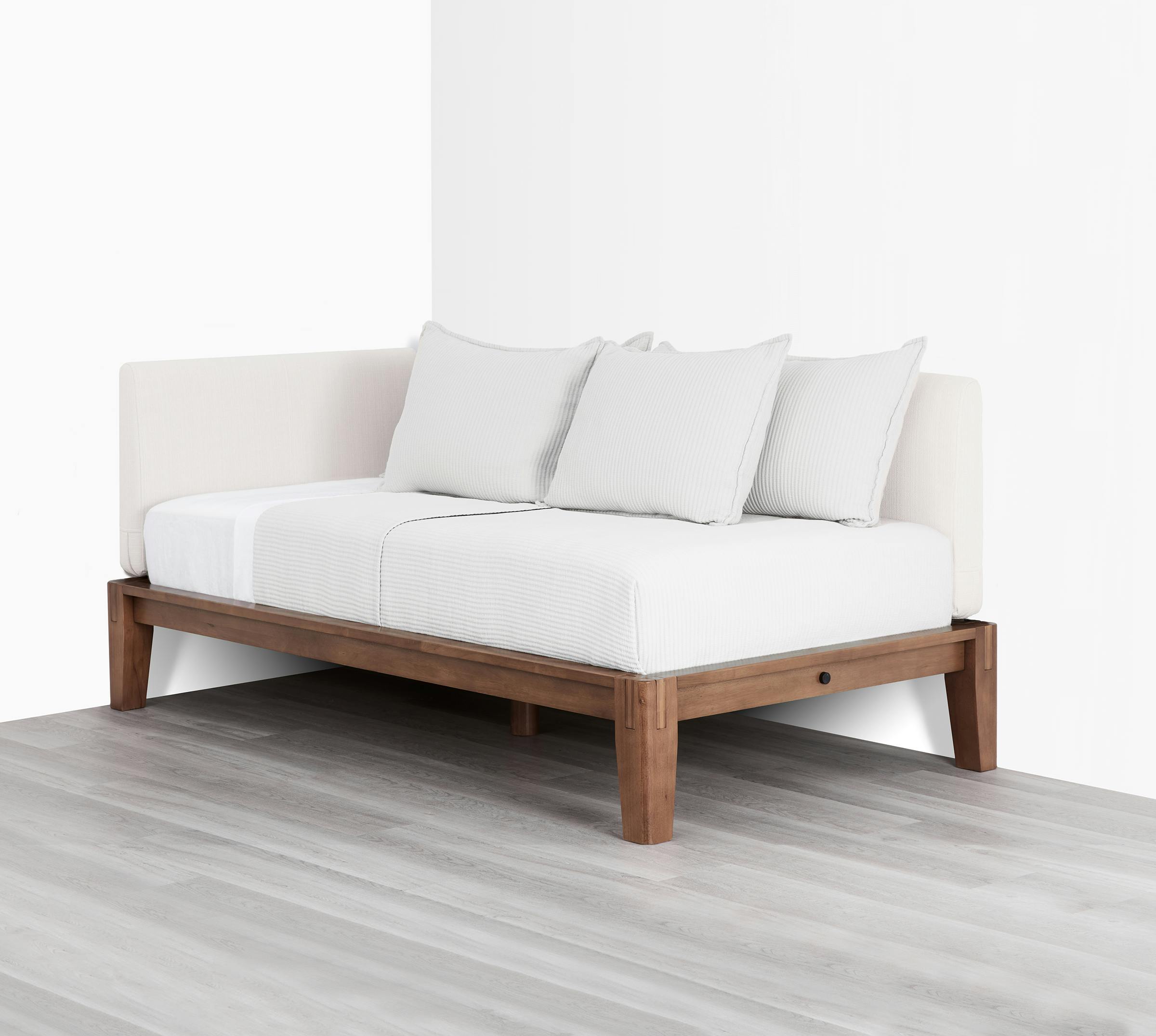 The Bed (Daybed / Walnut / Light Linen) - Diagonal 3