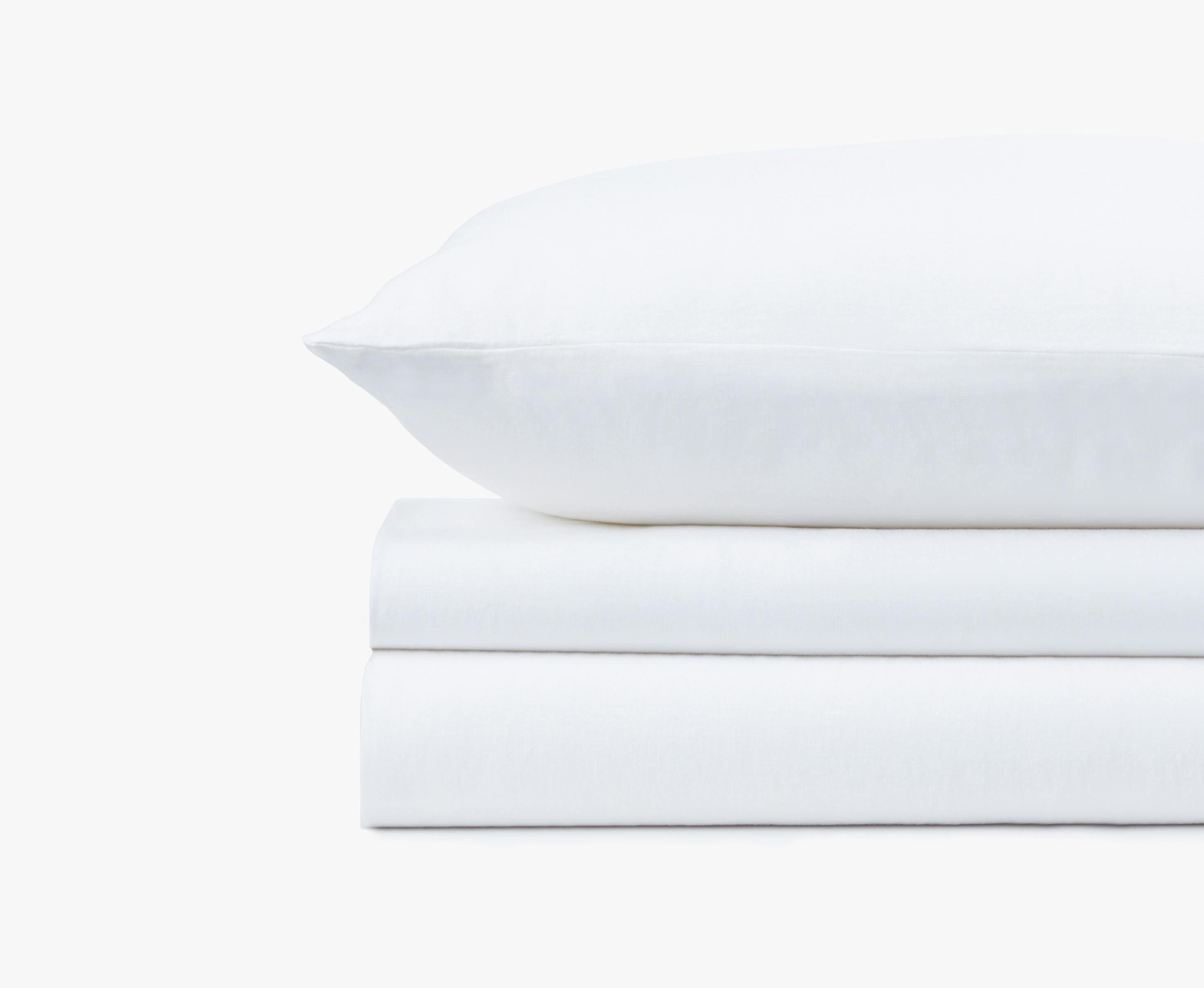 Linen Sheet Set (White) - Full Set 