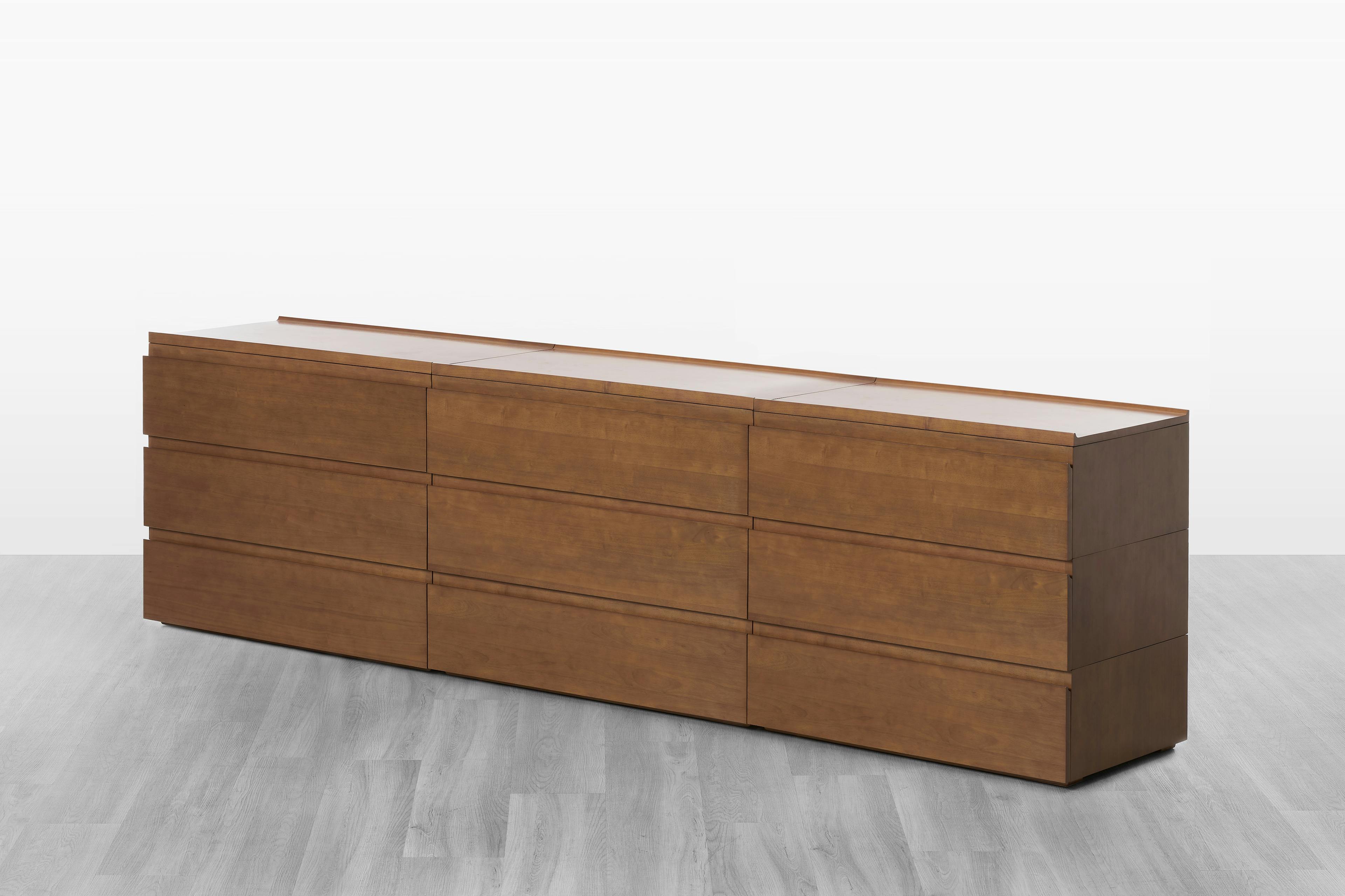 The Dresser (Walnut / 3x3) - Angled - 3:2