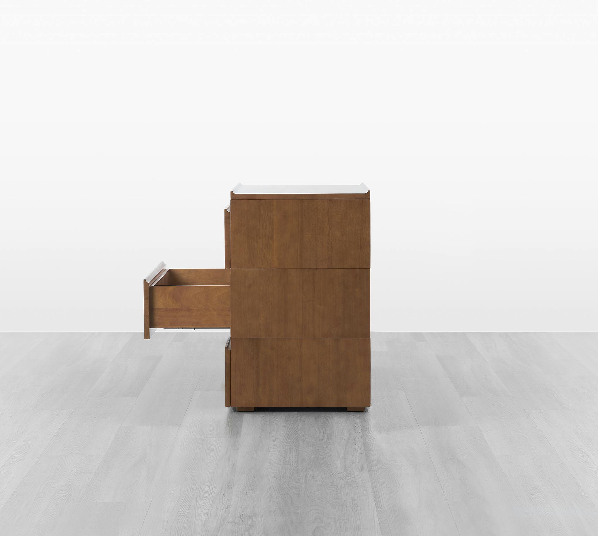 The Dresser (Walnut / 3x1) - Drawer Open