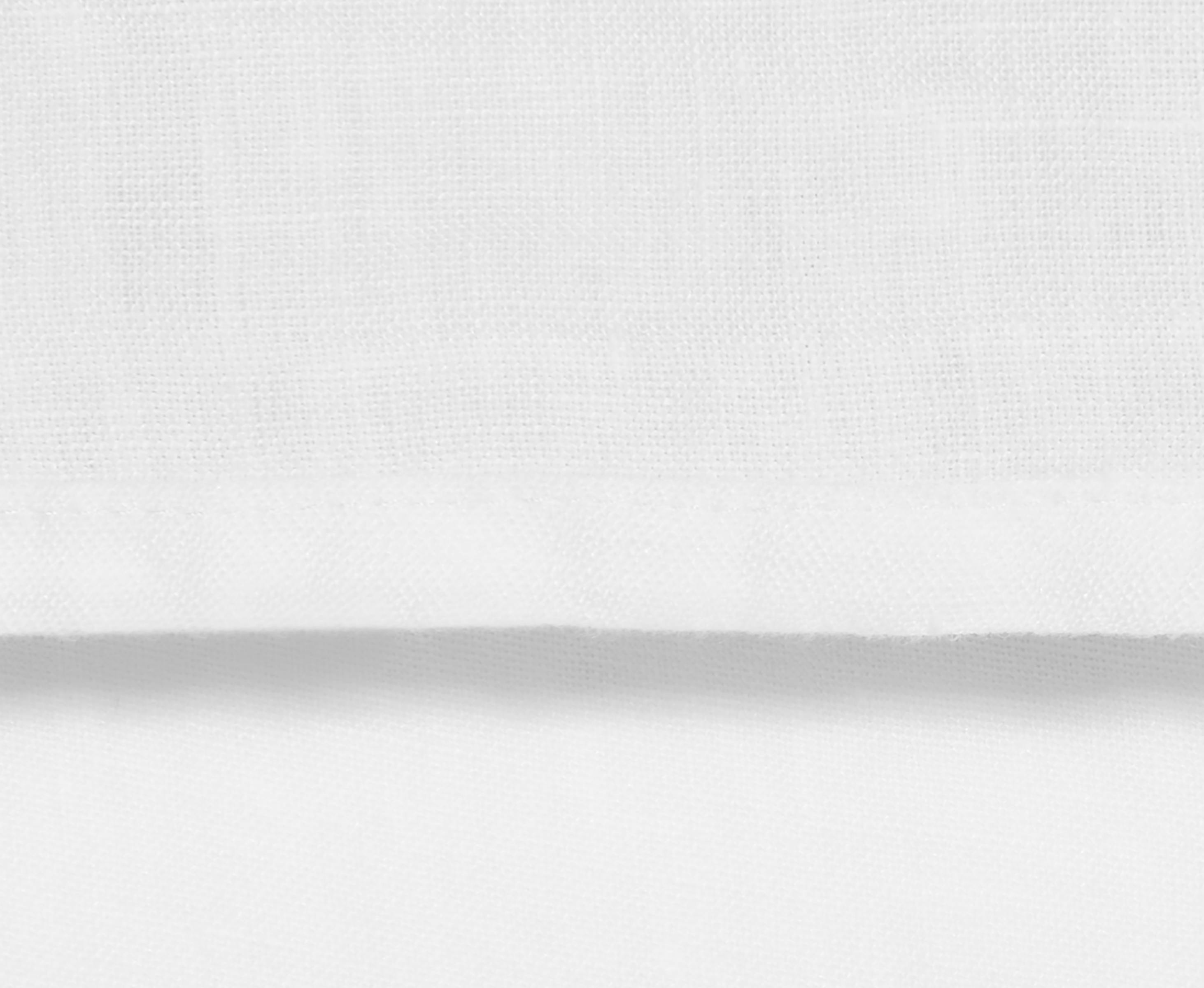 Linen Sheet Set (White) - Fabric Detail 