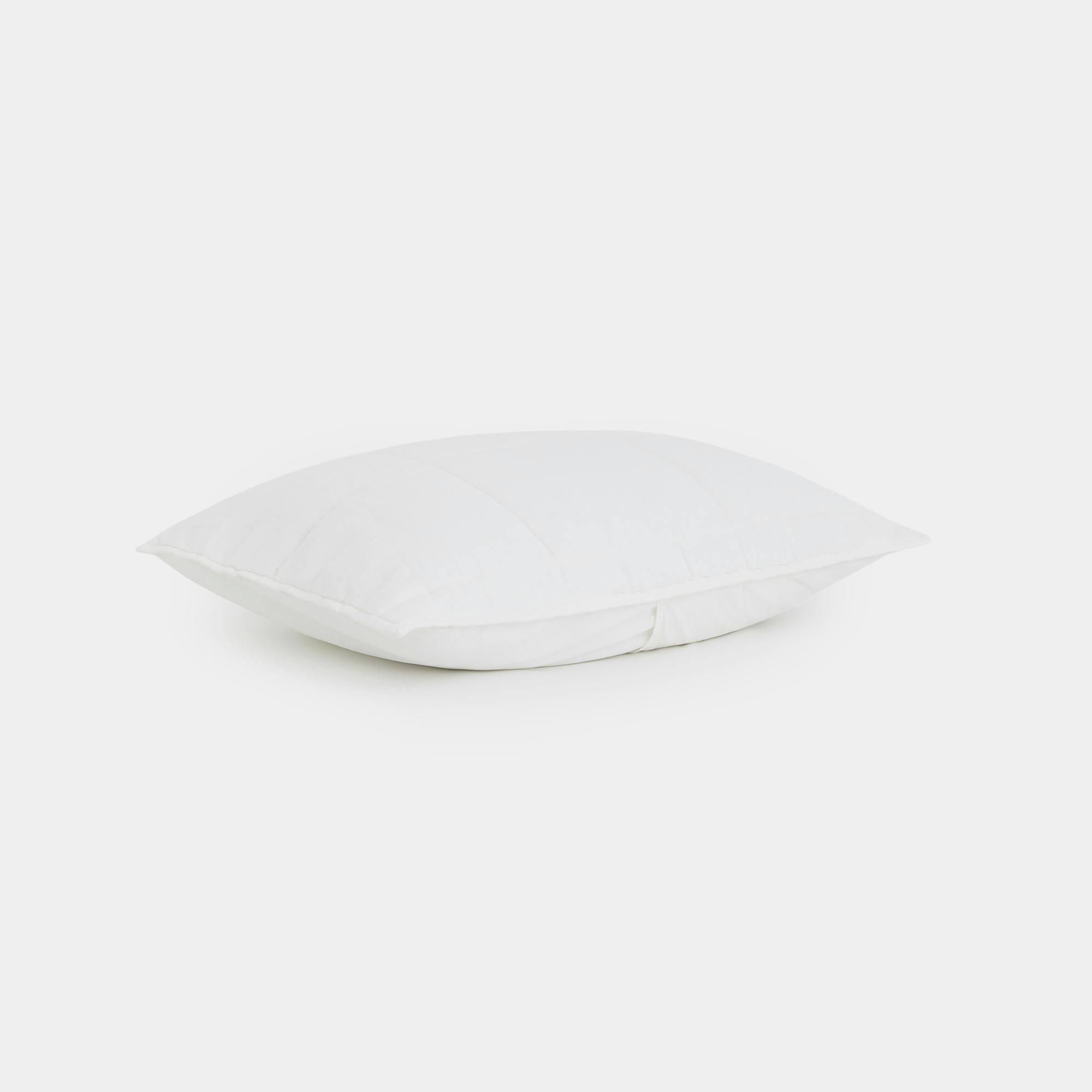 Linen Quilted Sham Set (White) - Single