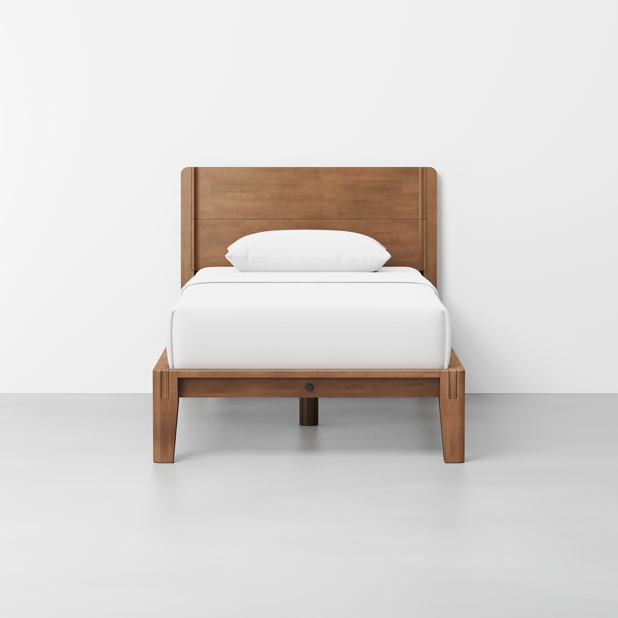 The Bed (Twin / Walnut / Headboard) - Render - Front
