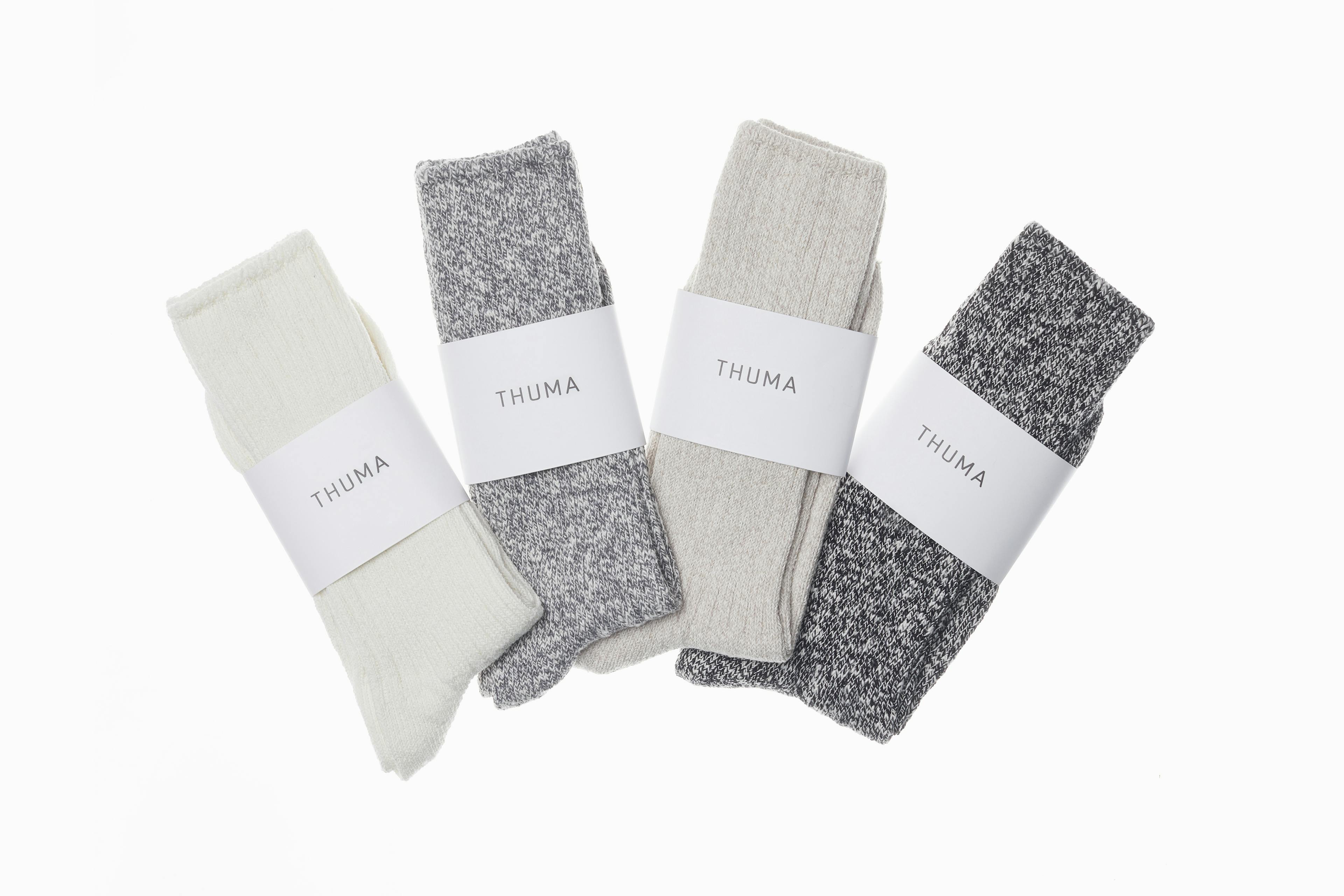 Lounge & Leisure Socks in Natural White Color Spread Out