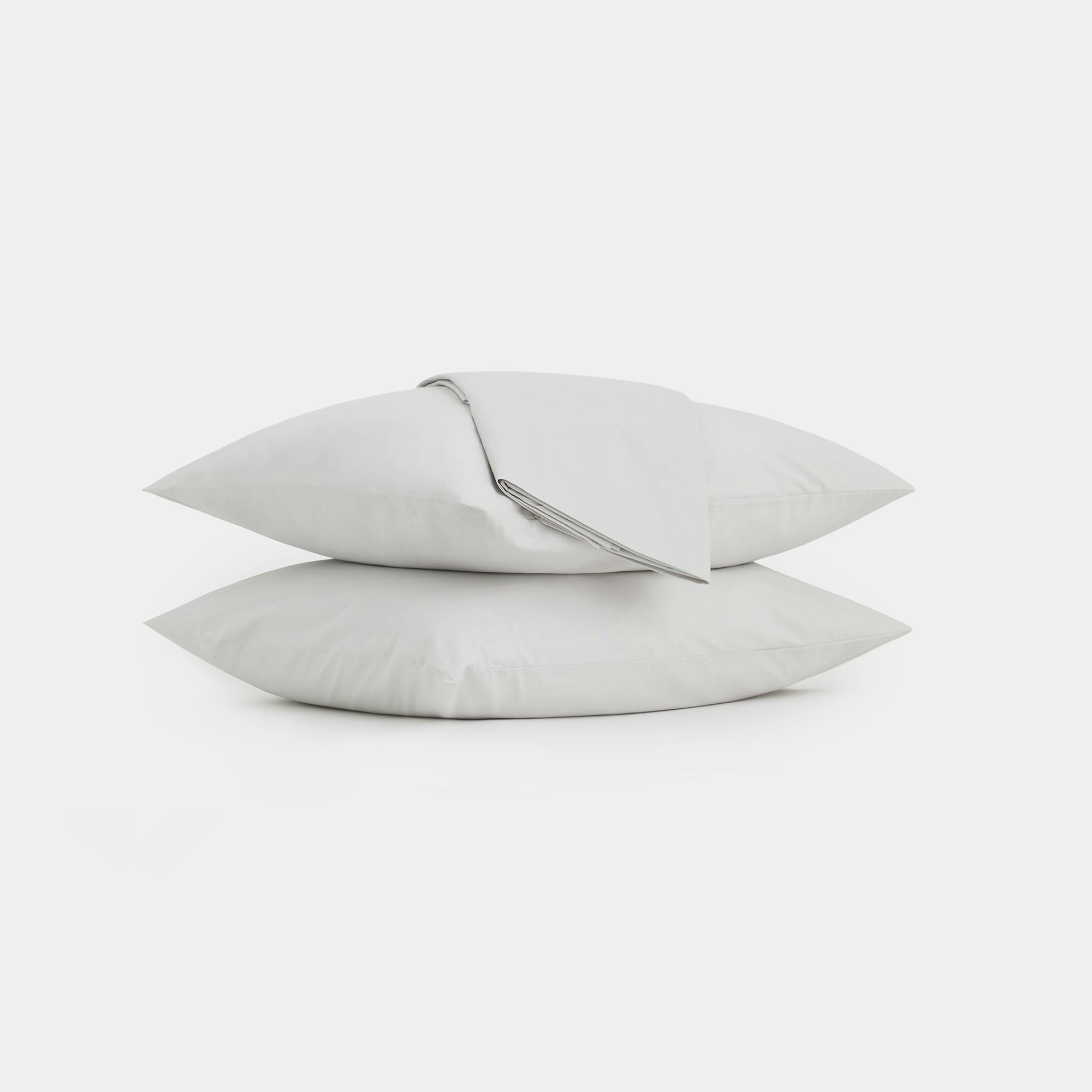 Cotton Percale Sheet Set (Stone) - Stacked