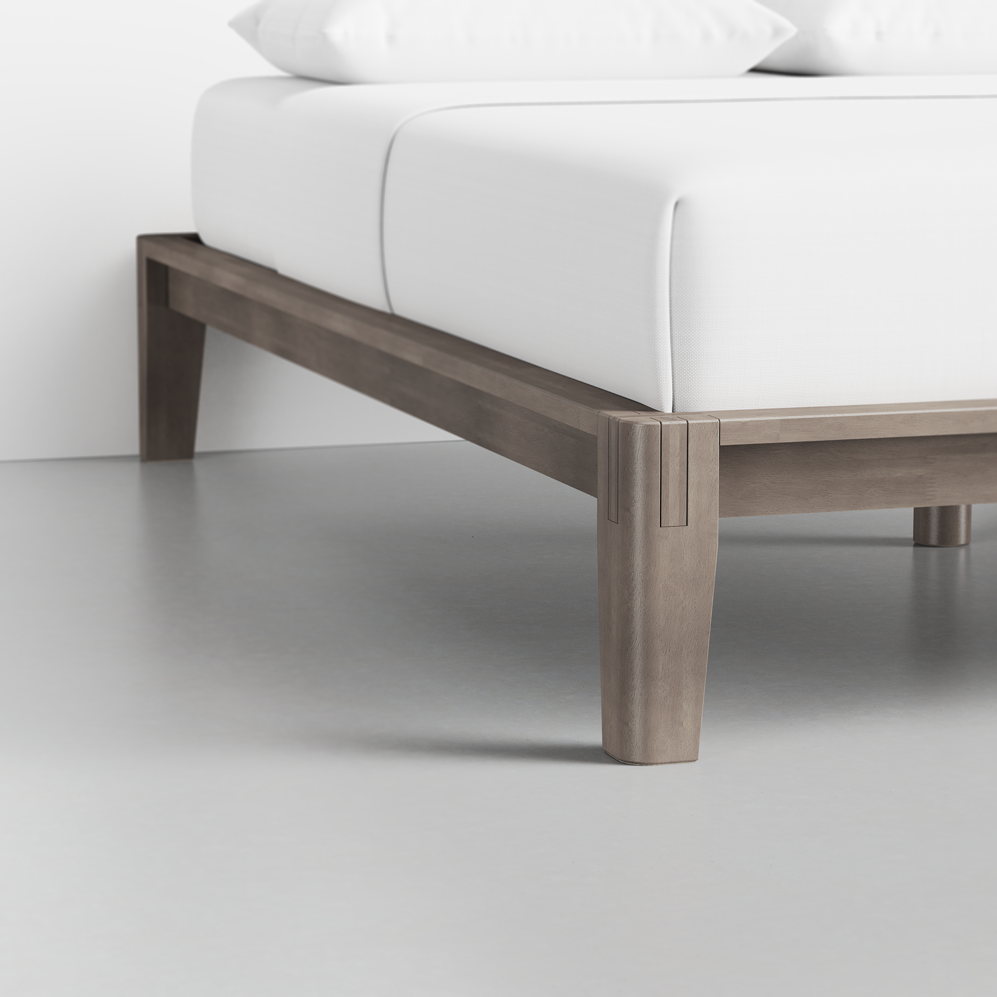 The Bed (Grey / Frame) - Render - Foot Detail