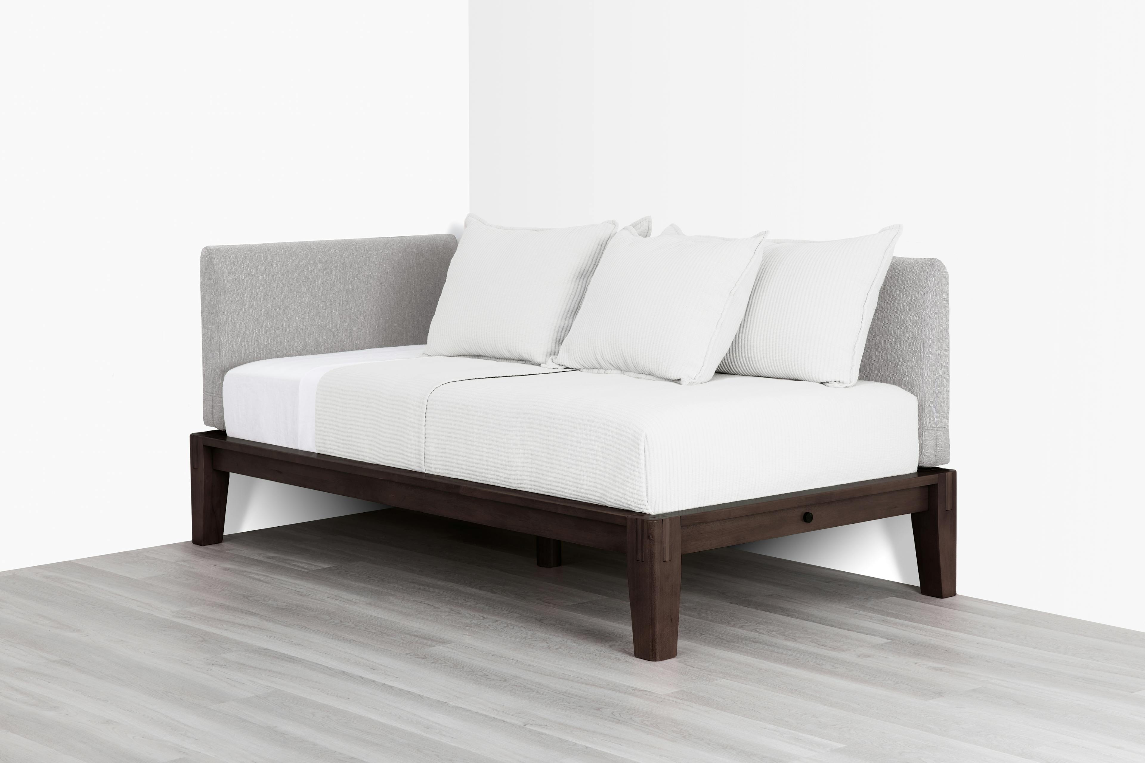 PDP Image: The Daybed (Espresso / Fog Grey) - 3:2 - Pillows, Stacked
