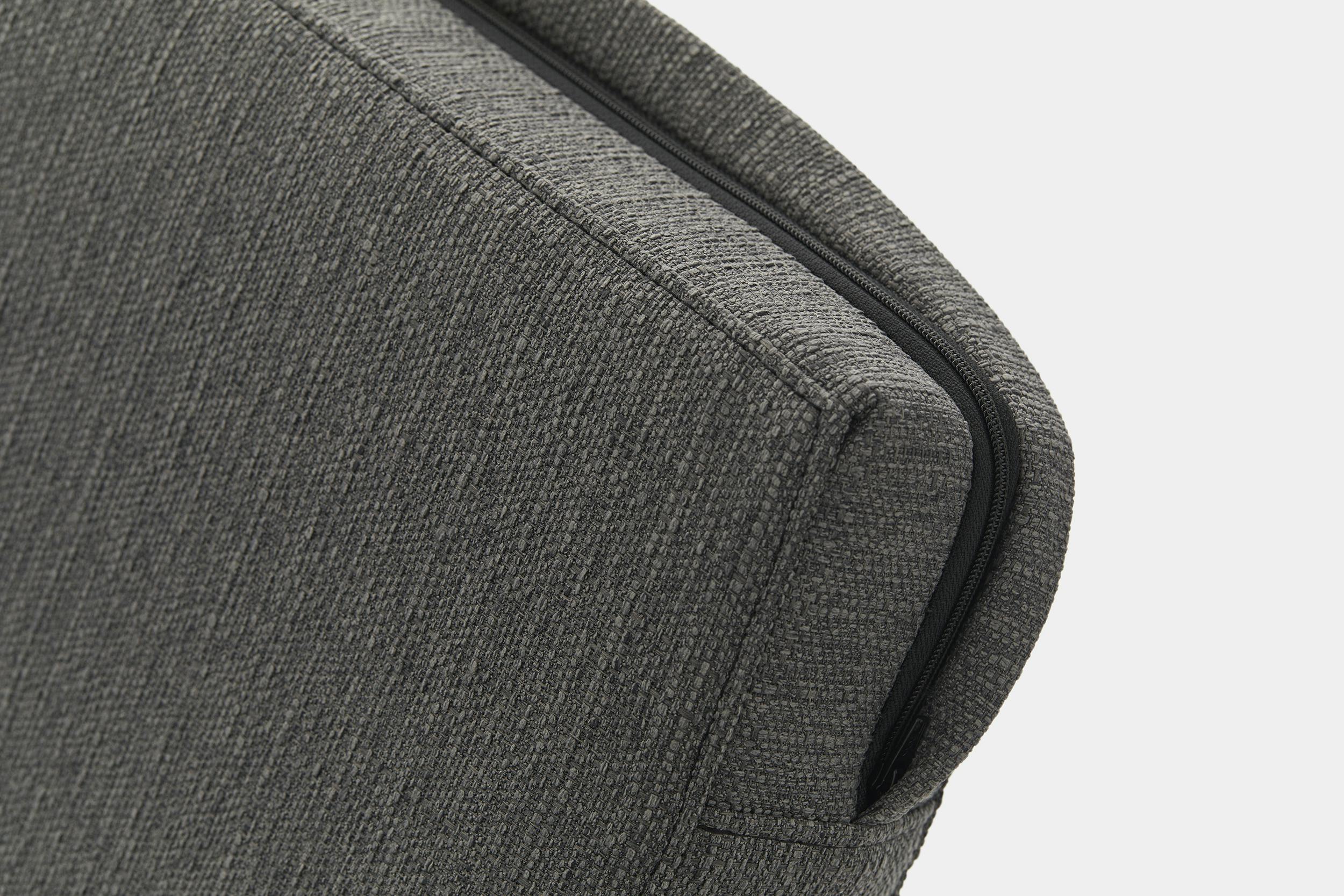The PillowBoard Cover (Dark Charcoal) - Render - Zipper Detail